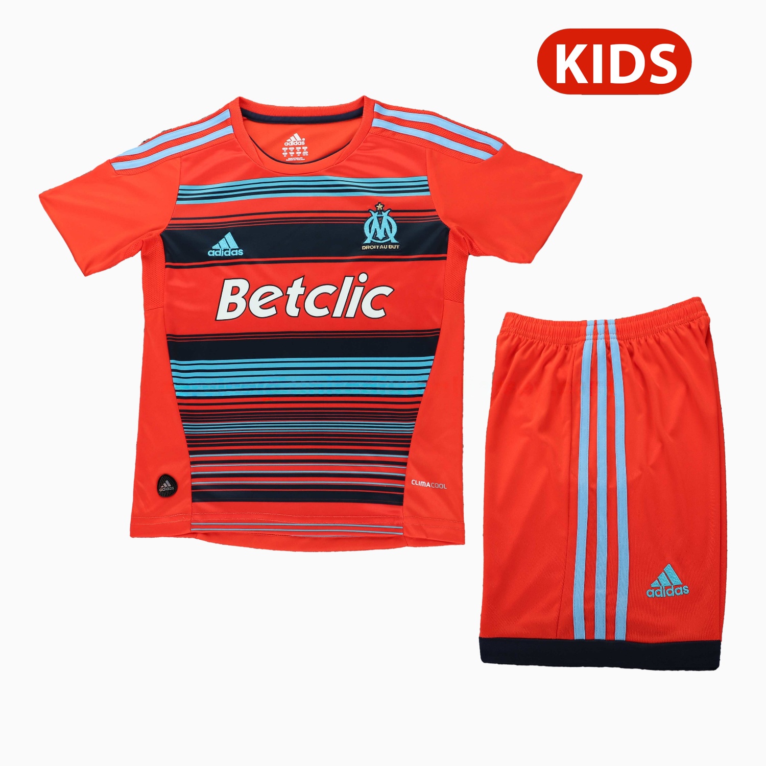 Retro Marseille 2011-12 Home Kids Kit - ManixJersey