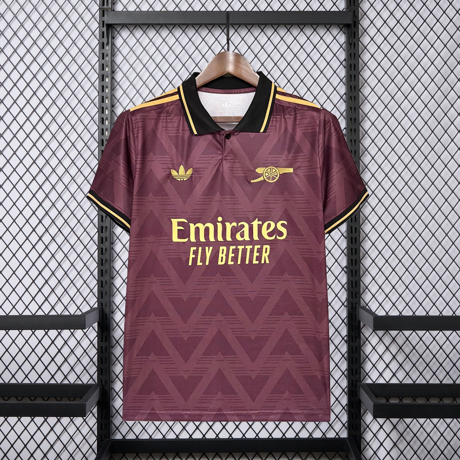 Arsenal 26-27 Yellow Sponsors Wine Red Special Jersey - Fans Version - ManixJersey