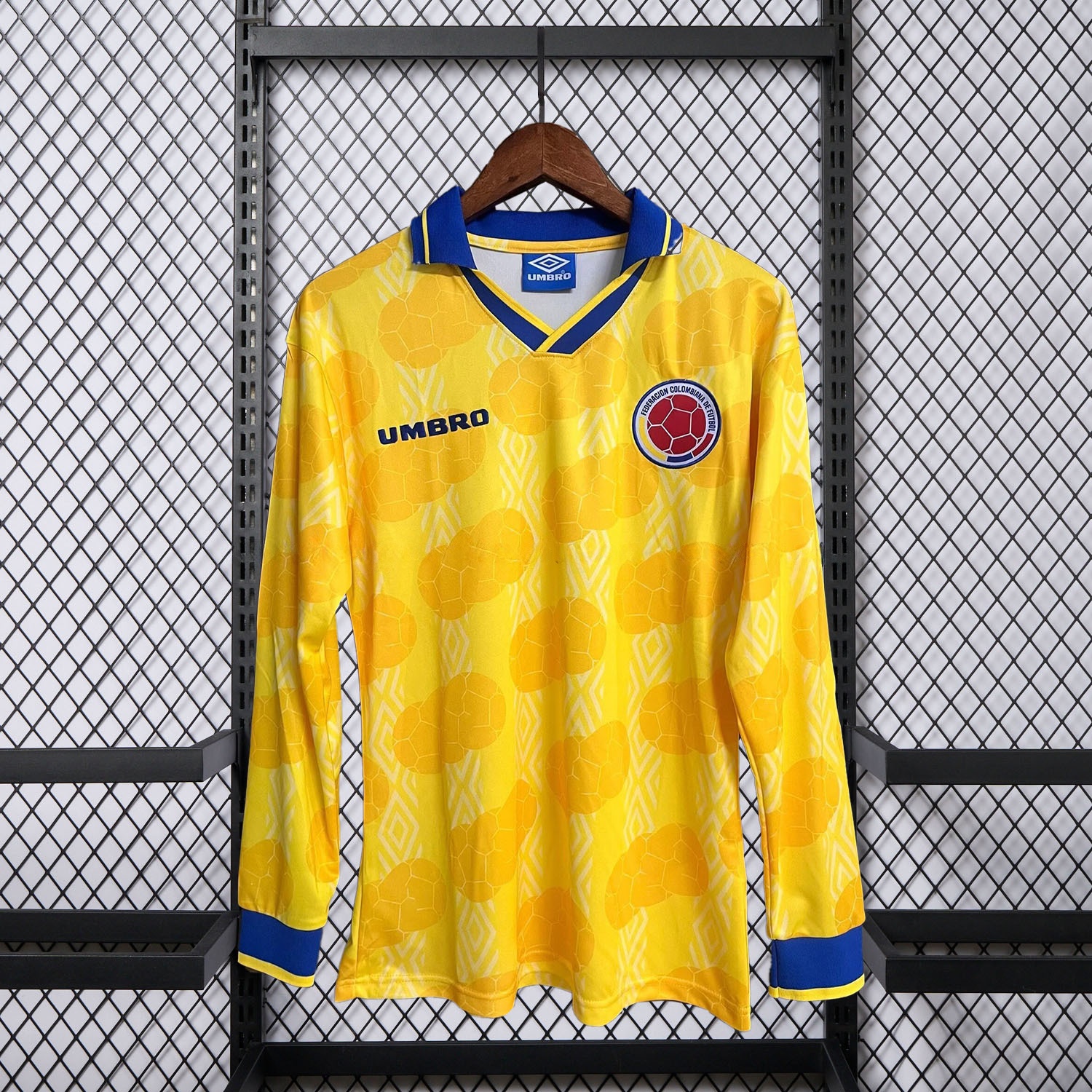 Retro Colombia 1994 Home Long Sleeves Jersey - ManixJersey