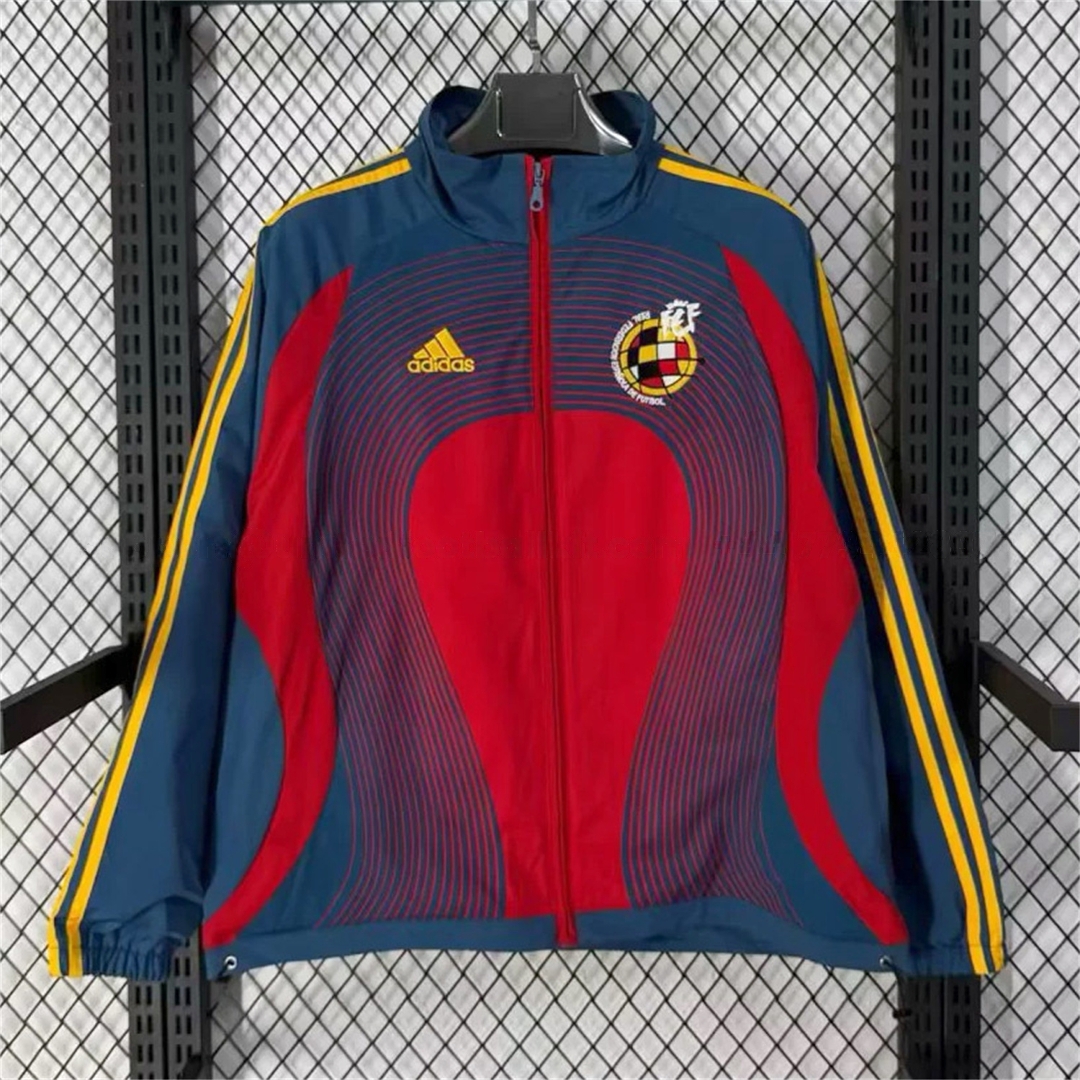 Retro Spain 2007 Red And Blue Windbreaker - ManixJersey