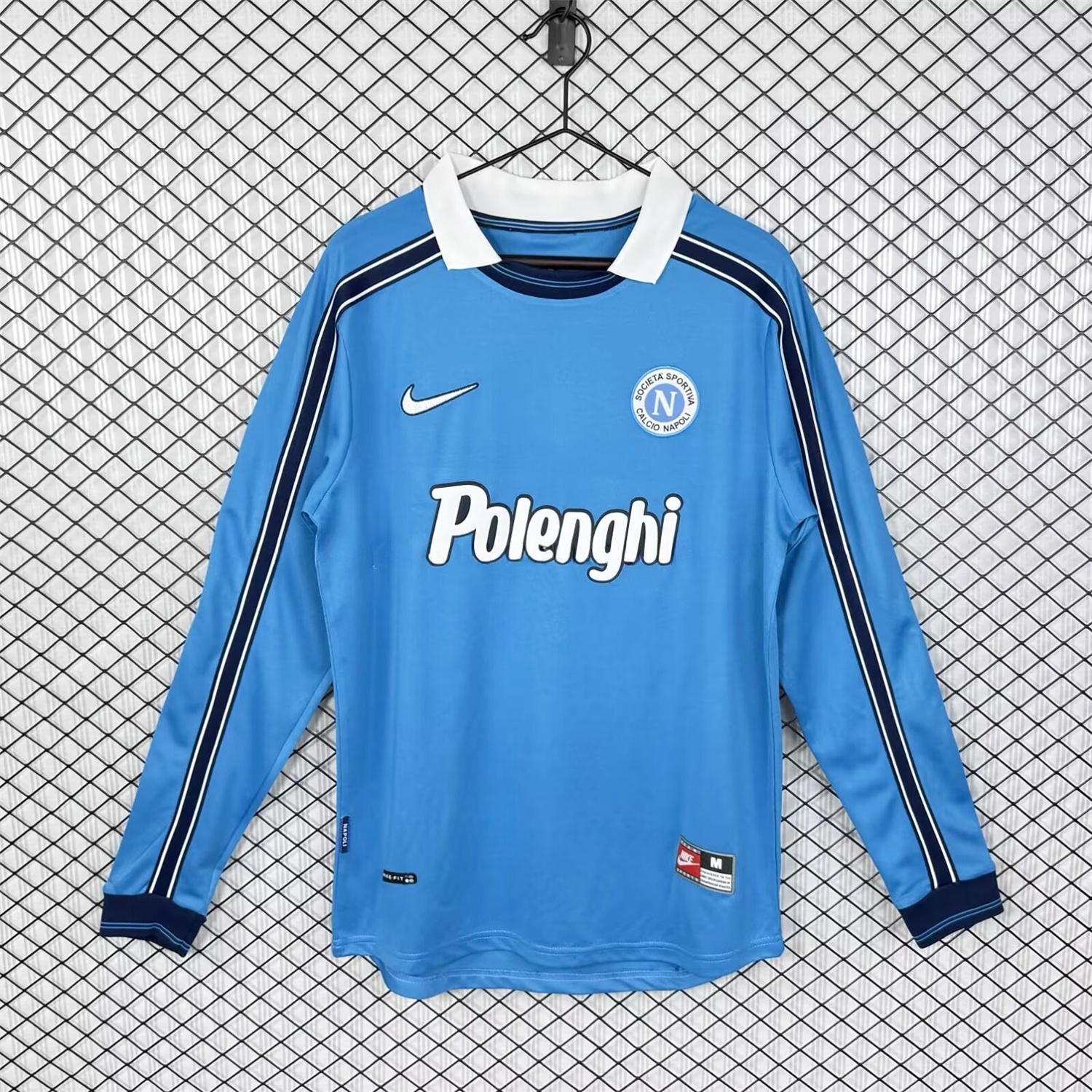 Retro Napoli 1998-99 Home Long Sleeves Blue Jersey - ManixJersey