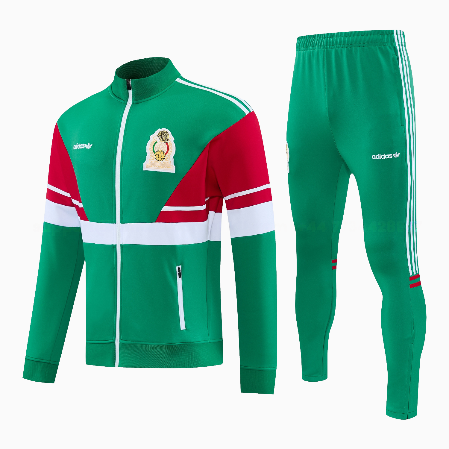 Mexico 2026 World Cup Jacket Training Tracksuit - Green Top & Green Pants - ManixJersey