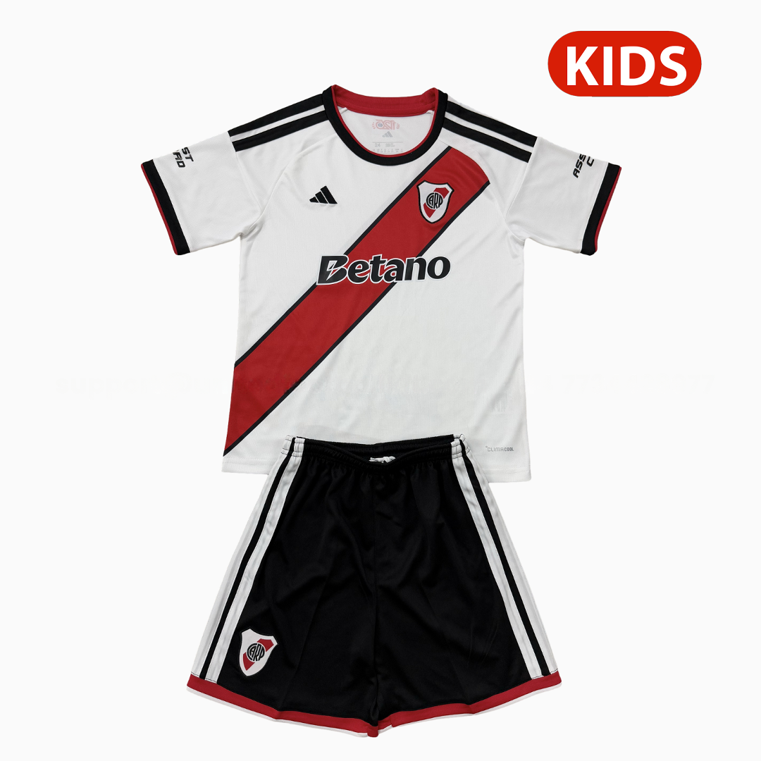 River Plate 26-27 Home Kids Kit - ManixJersey