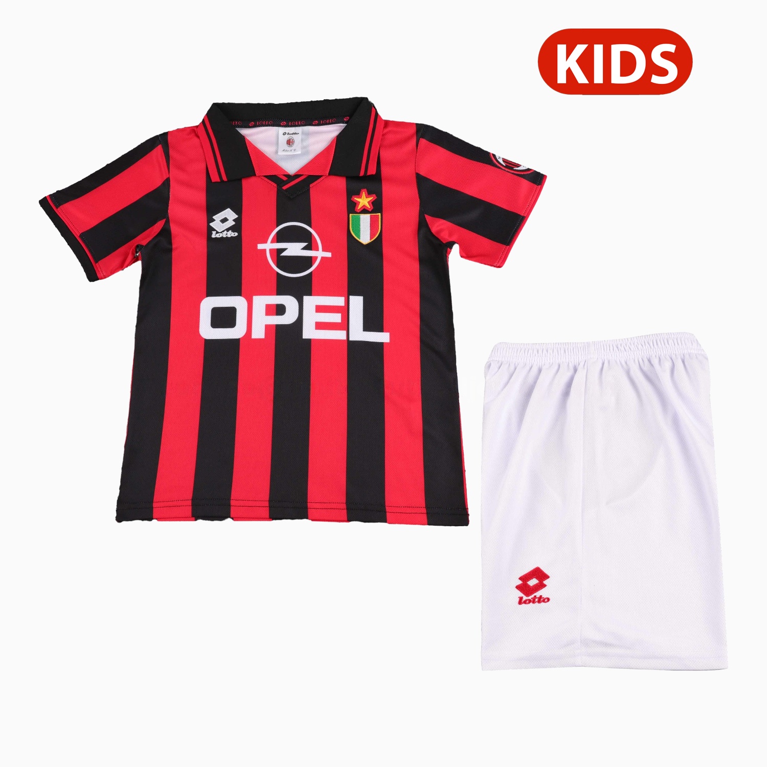 Retro AC Milan 1996-97 Home Kids Kit - ManixJersey