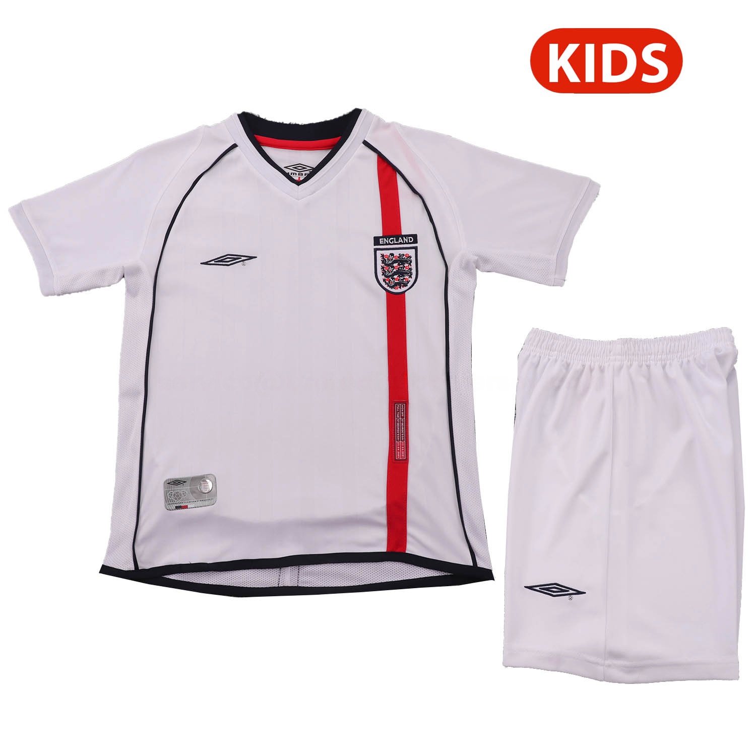 Retro England 2002 Home Kids Kit - ManixJersey