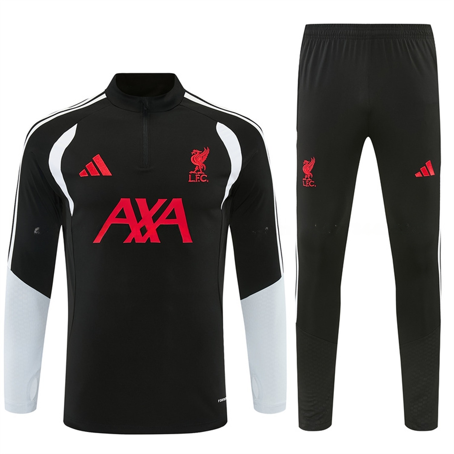 Liver.pool 26-27 Long Sleeve Training Set - Black Top & Black Pants - ManixJersey
