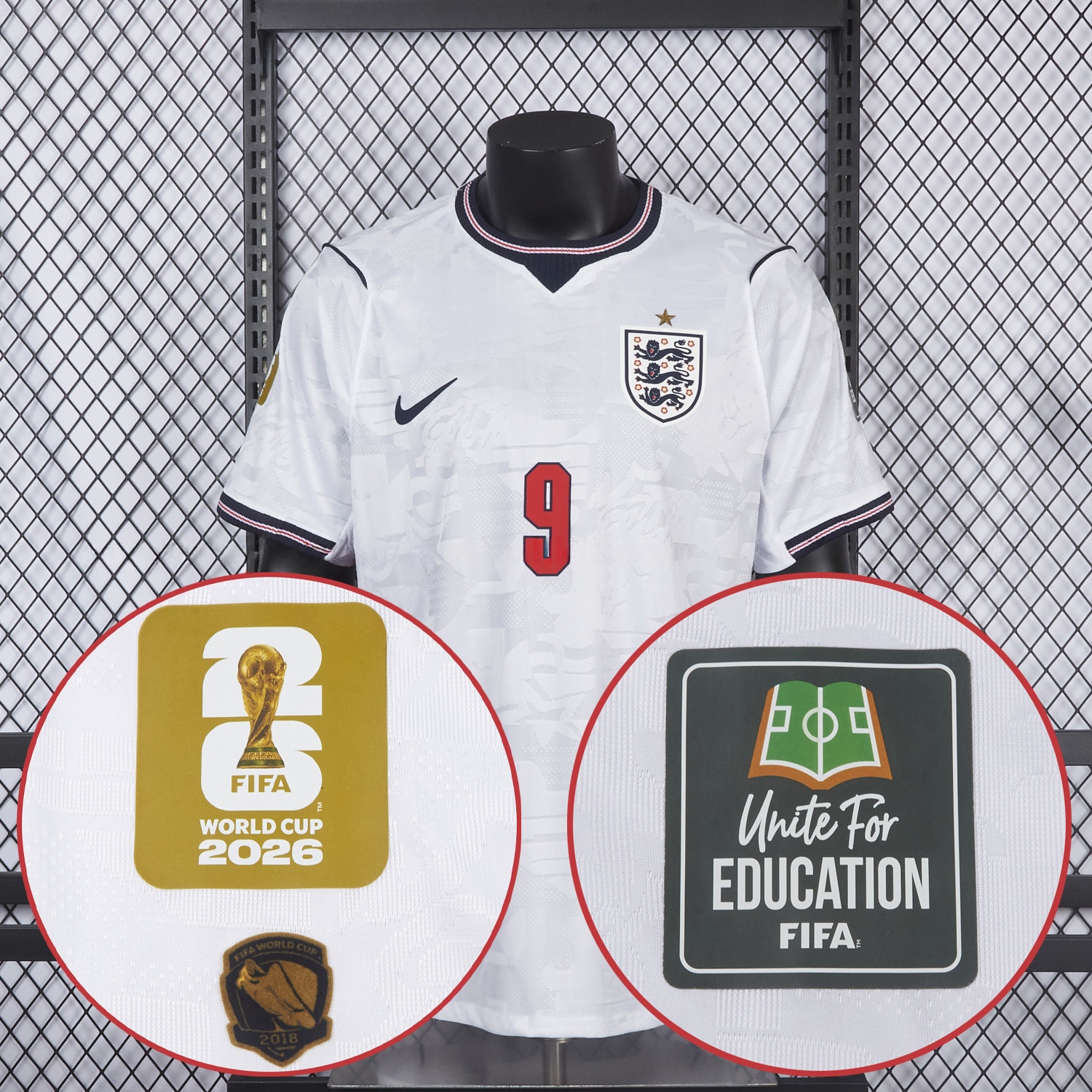 【KANE # 9】England 2026 Home Jersey - Player Version - ManixJersey