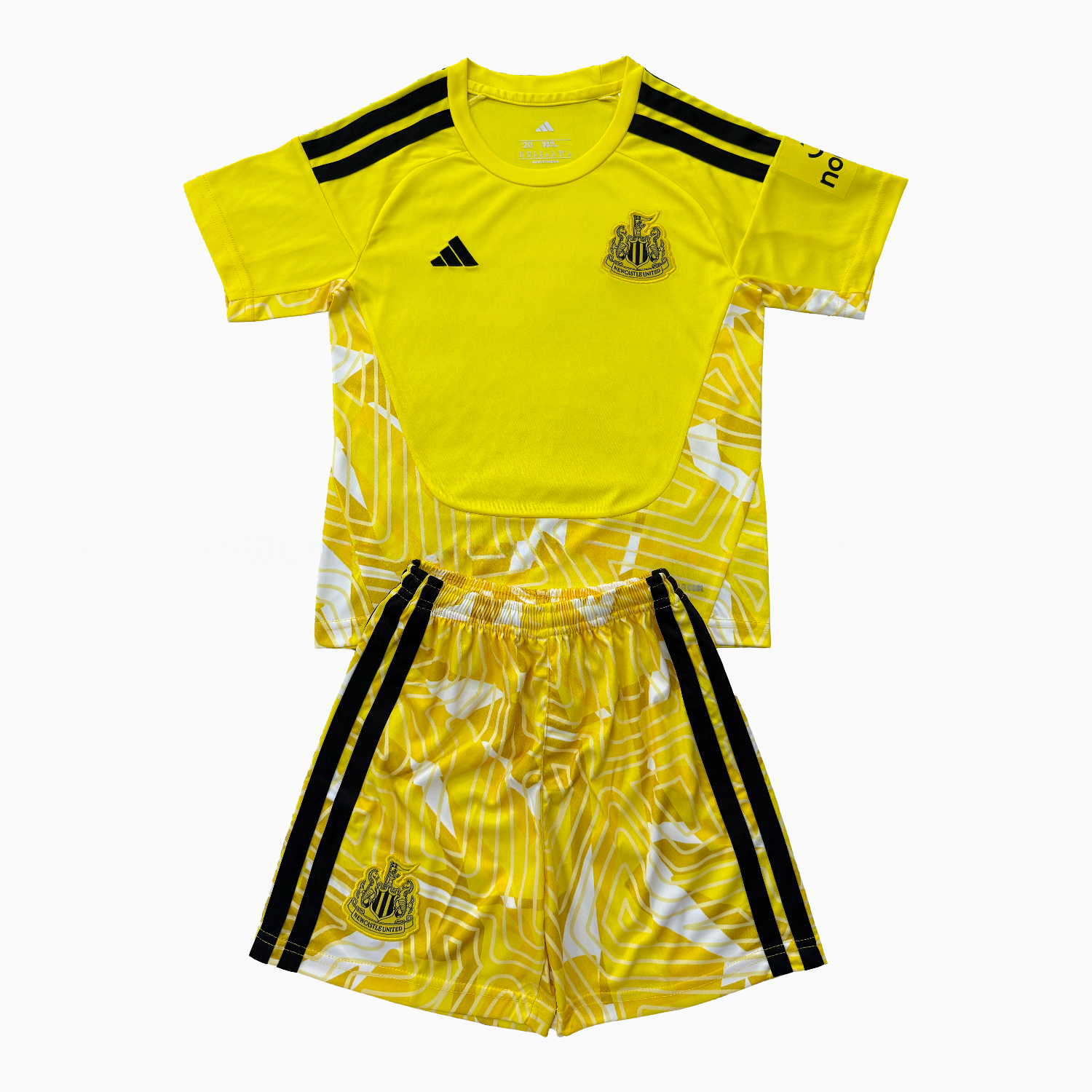 Newcastle United 26-27 Yellow Goalkeeper Men's Adult Jersey Set - Fans Version - ManixJersey