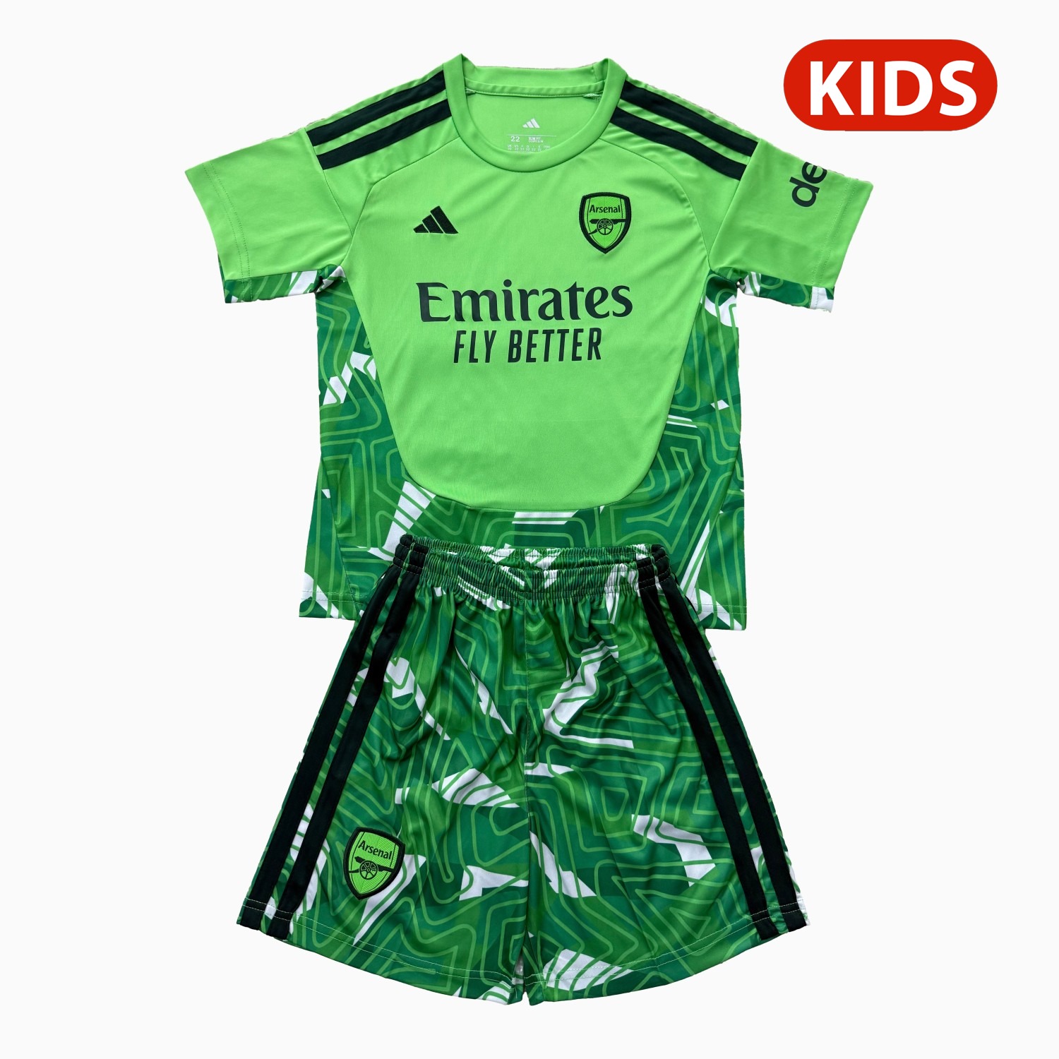 Arsenal 26-27 Green Goalkeeper Kids Kit - ManixJersey