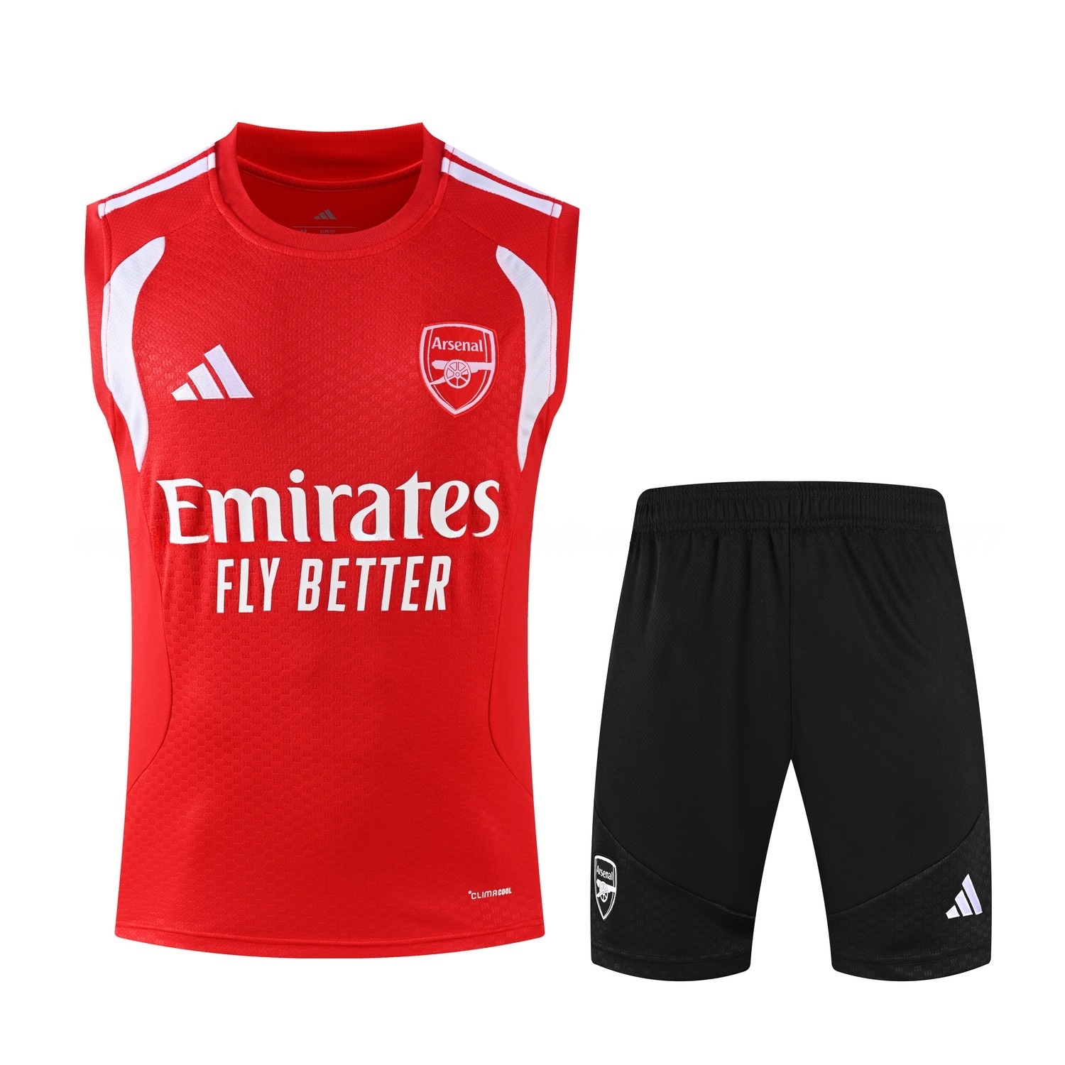 Arsenal 26-27 Vest Training Set - Red Vest and Black Shorts - ManixJersey