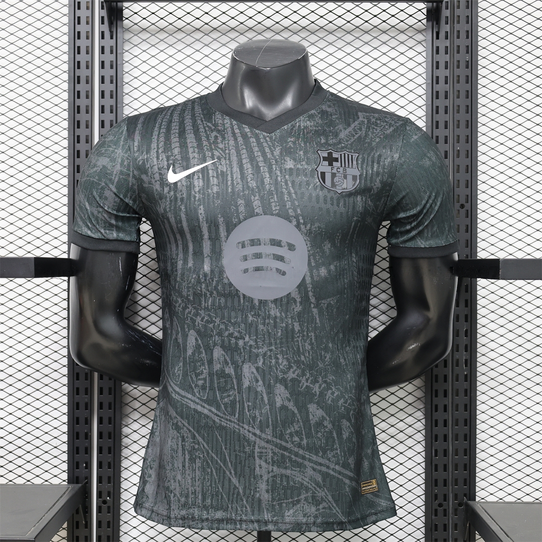 Barcelona 25-26 Grey And Black Special Jersey - Player Version - ManixJersey
