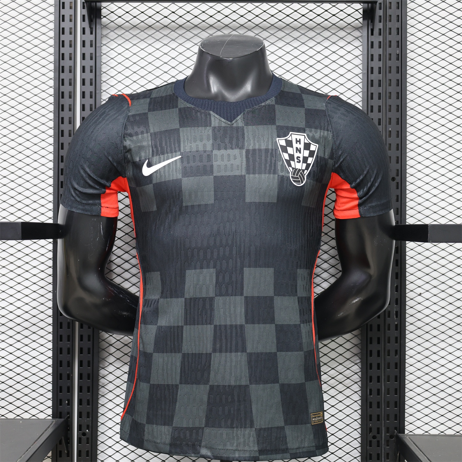 Croatia 2026 Dark Gray Checkered Pattern Checkerboard Special Edition Jersey - Player Version - ManixJersey