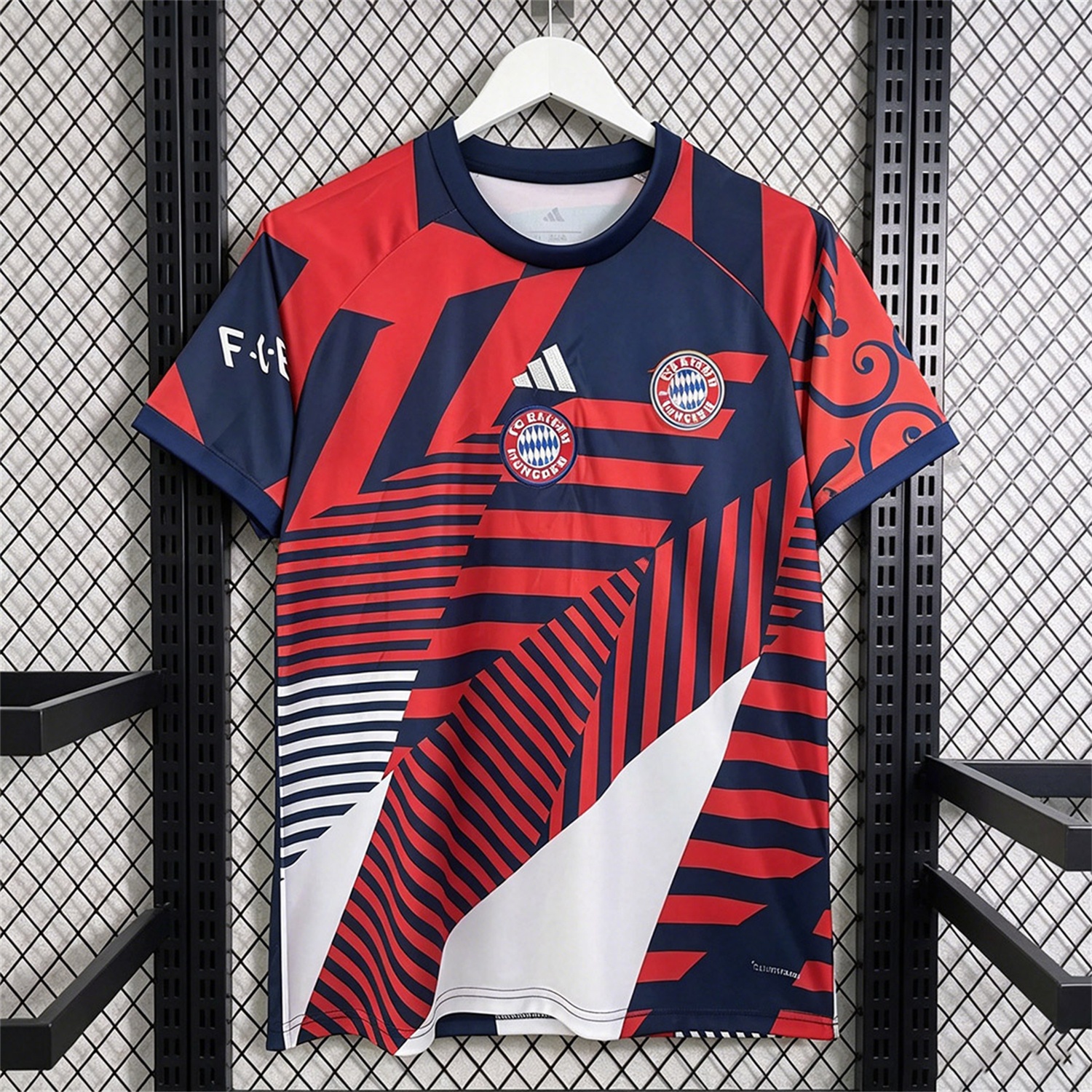 Bayern Munich 26-27 Pre-Match Navy Blue Red Stripes Jersey - Fans Version - ManixJersey