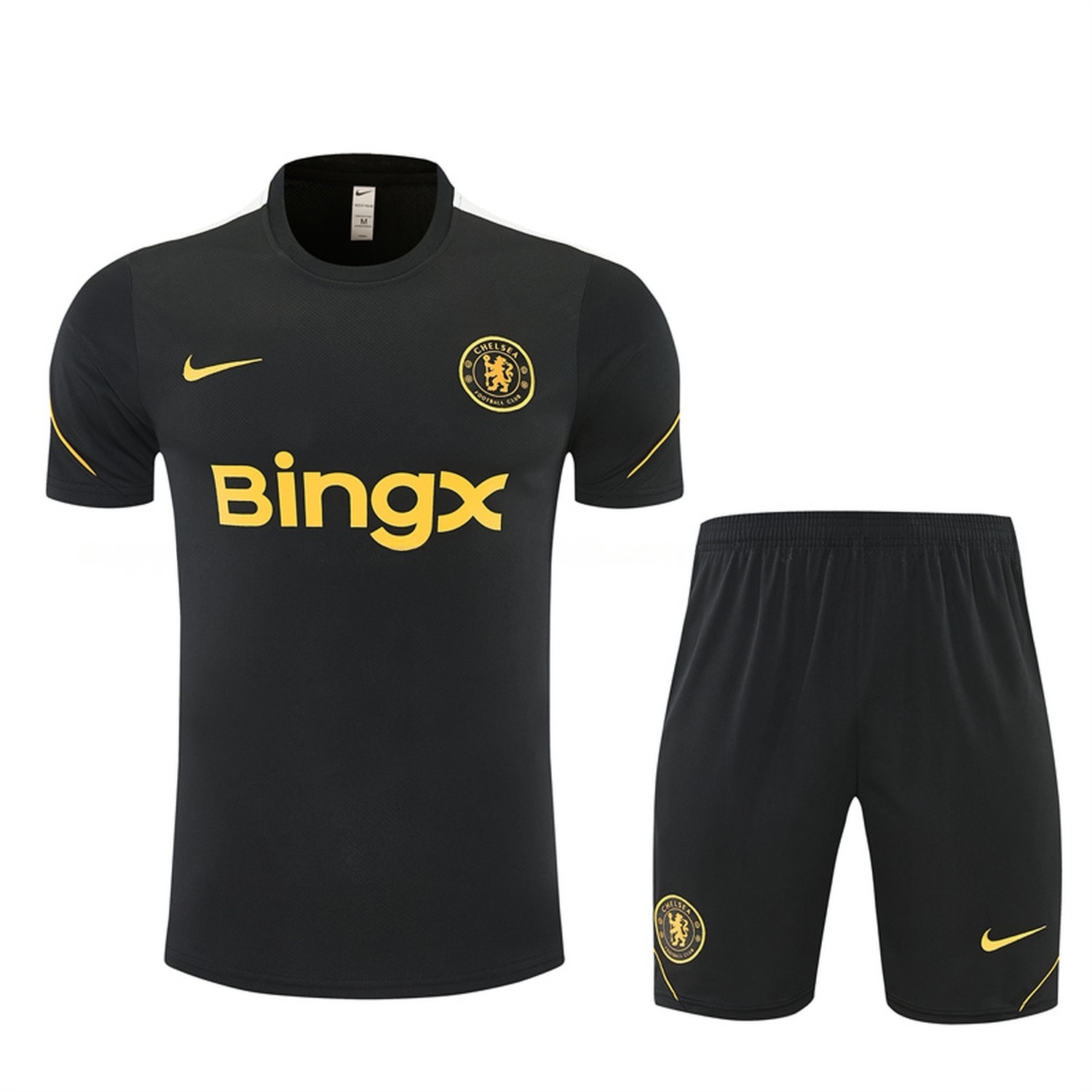 C.H.E.L.S.E.A 26-27 Short-Sleeve Training Set - Black Top & Black Shorts - ManixJersey
