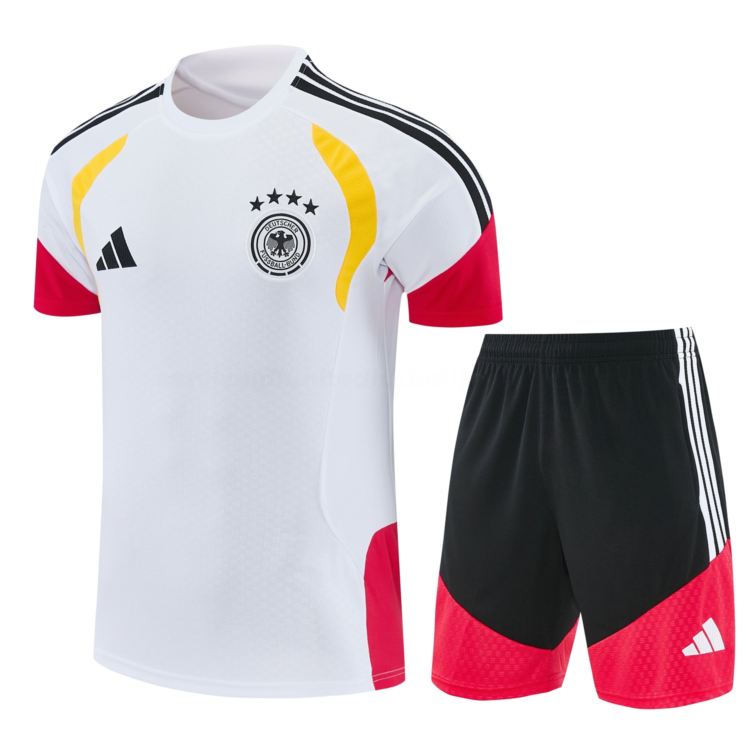Germany 2026 Short-Sleeve Training Set - White Top and Black Shorts - ManixJersey