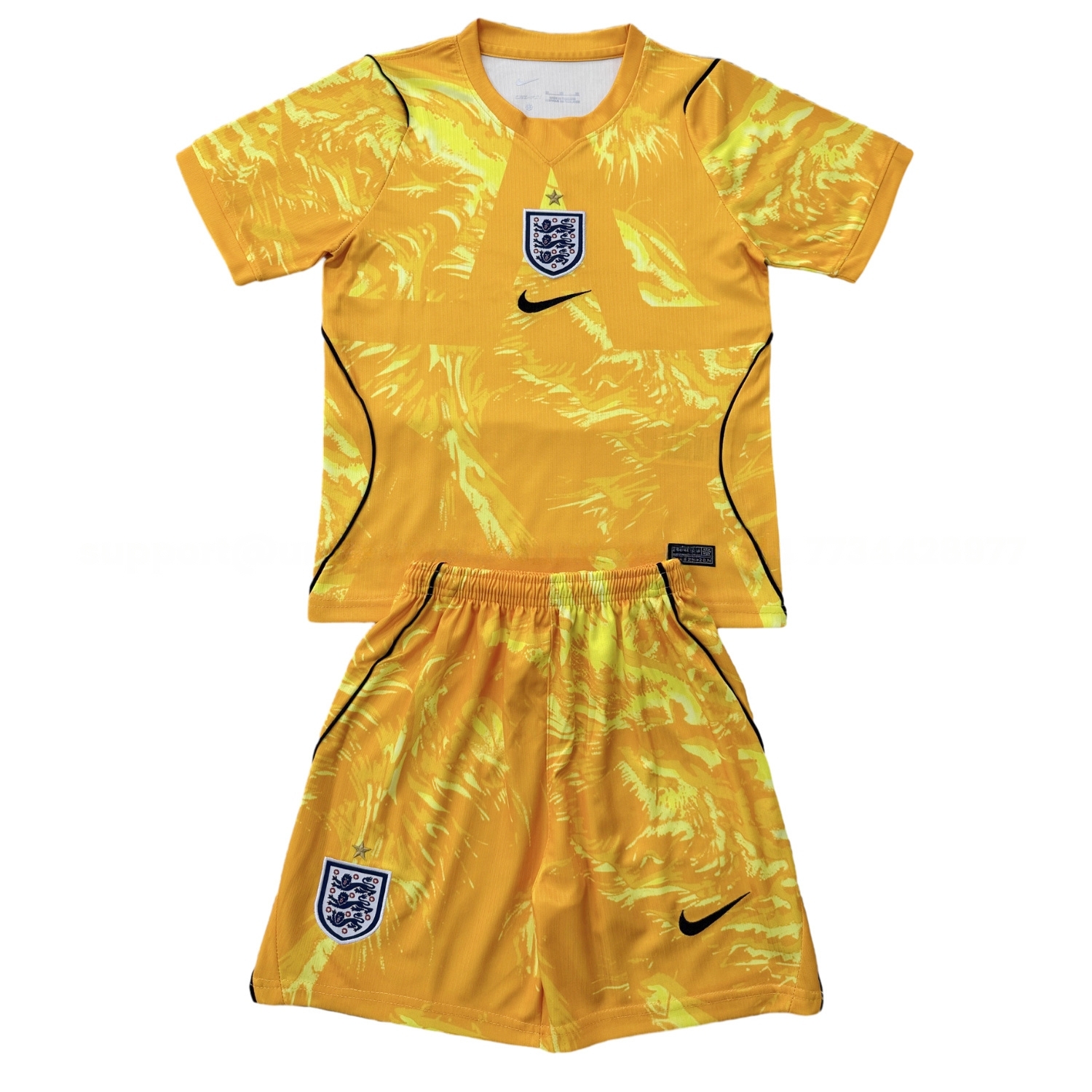England 2026 Goalkeeper Yellow Men's Adult Jersey Set - Fans Version - ManixJersey