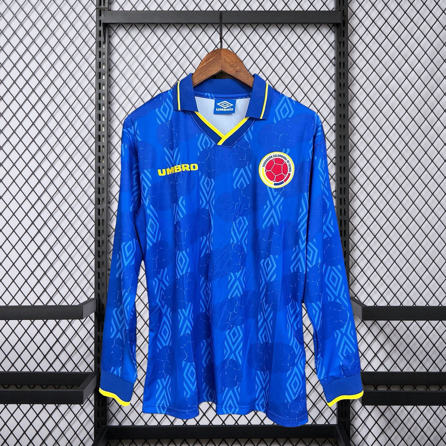 Retro Colombia 1994 Away Long Sleeves Jersey - ManixJersey