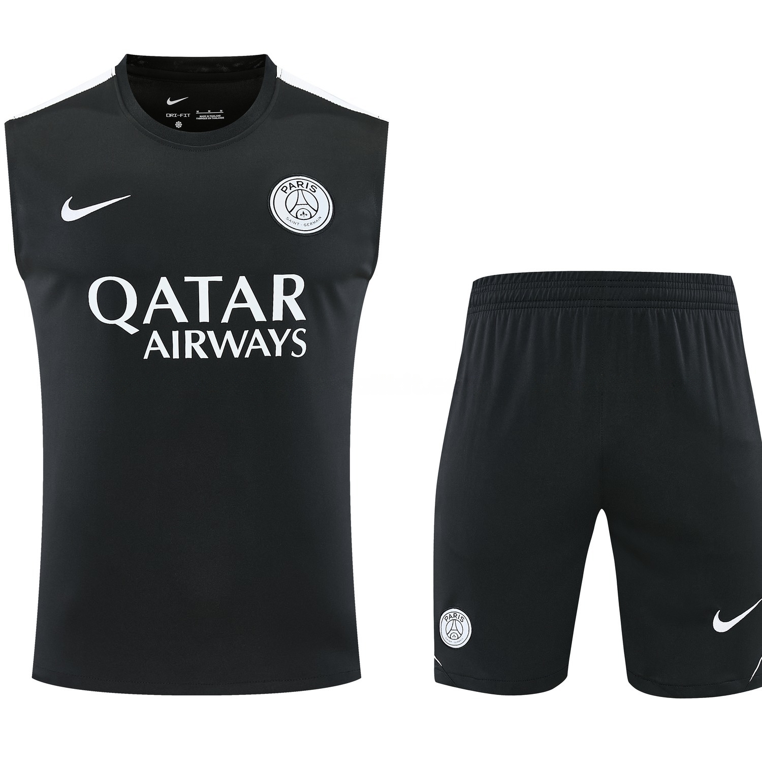 Paris Saint-Germain PSG 26-27 Vest Training Set - Black Vest and Shorts - ManixJersey