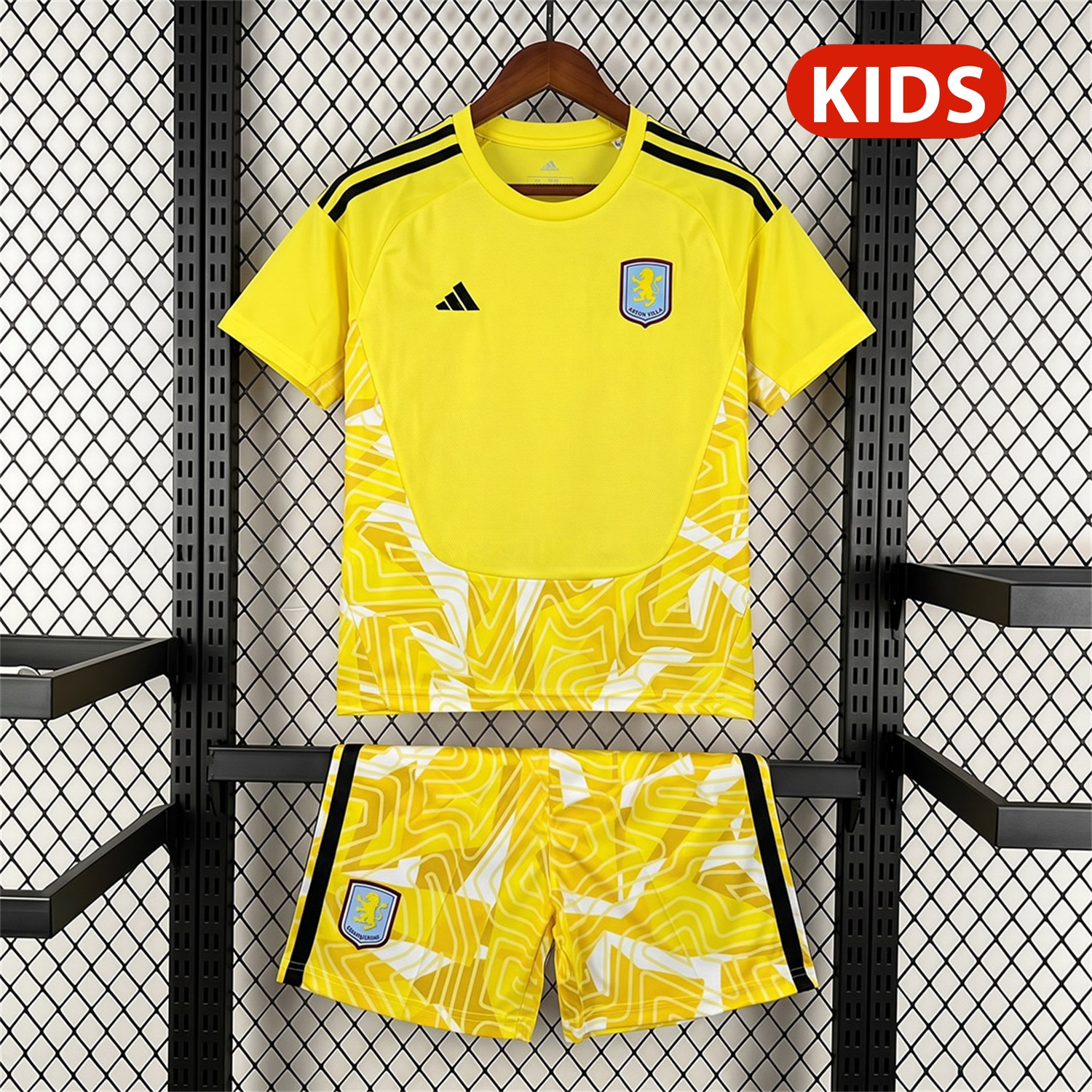 Aston Villa 26-27 Yellow Goalkeeper Kids Kit - ManixJersey