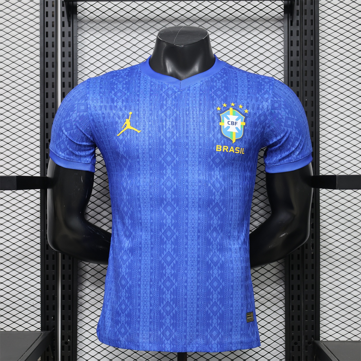Brazil 2026 Diamond Texture Blue Special Jersey - Player Version - ManixJersey