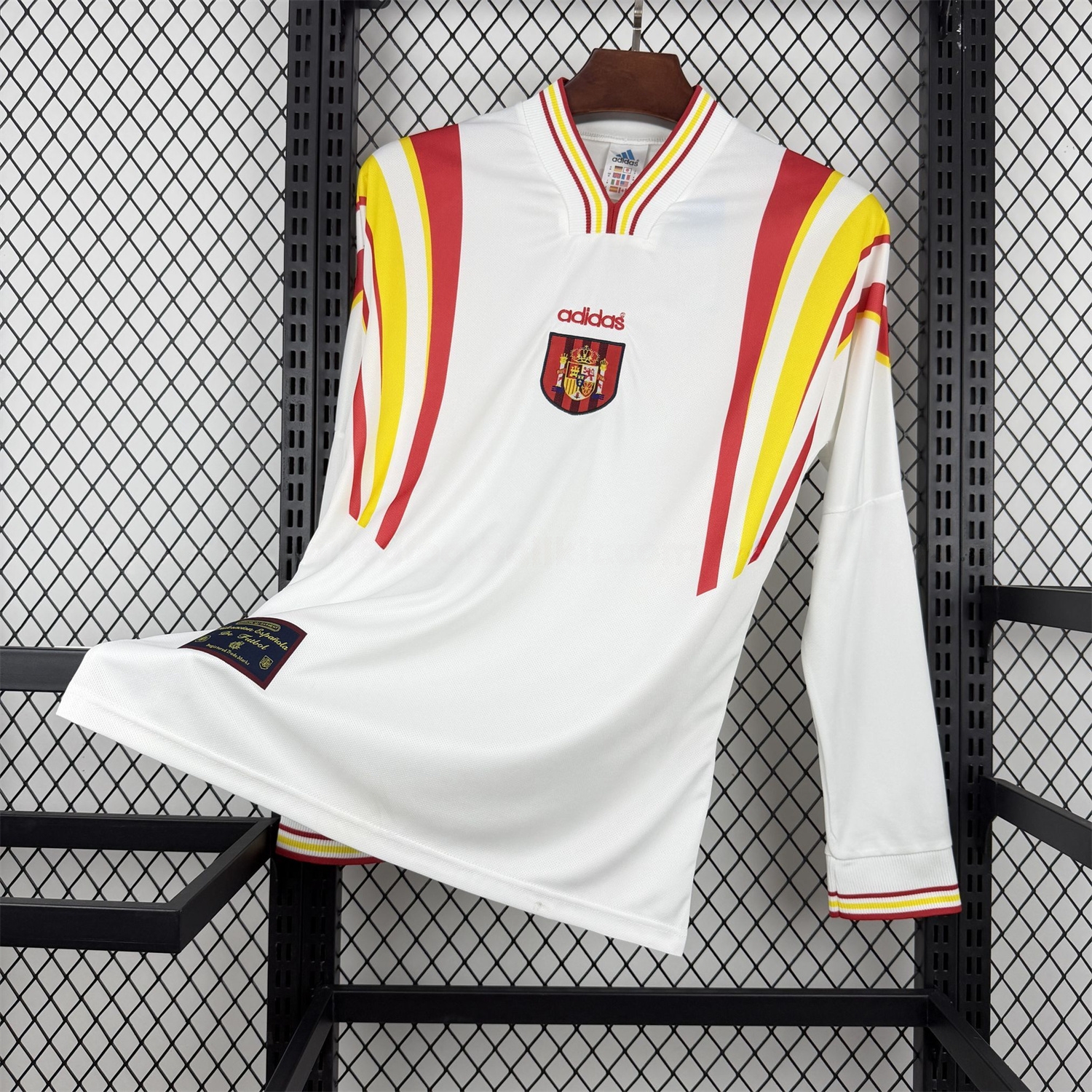 Retro Spain 1996 Away Long Sleeves Jersey - Fans Version - ManixJersey