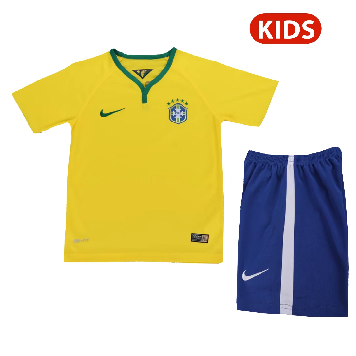 Retro Brazil 2014 Home Kids Kit - ManixJersey