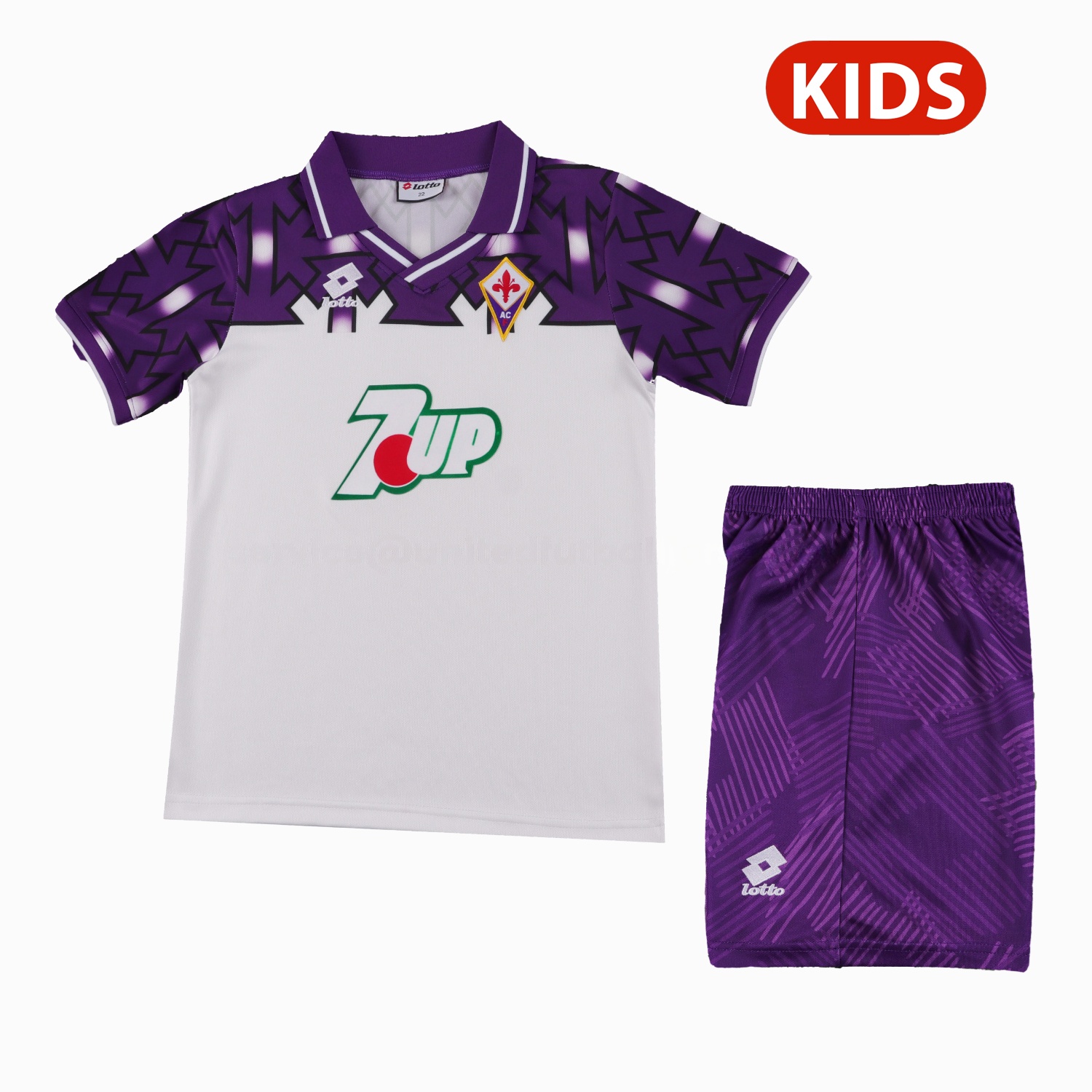 Retro Fiorentina 1992-93 Away Kids Kit - ManixJersey