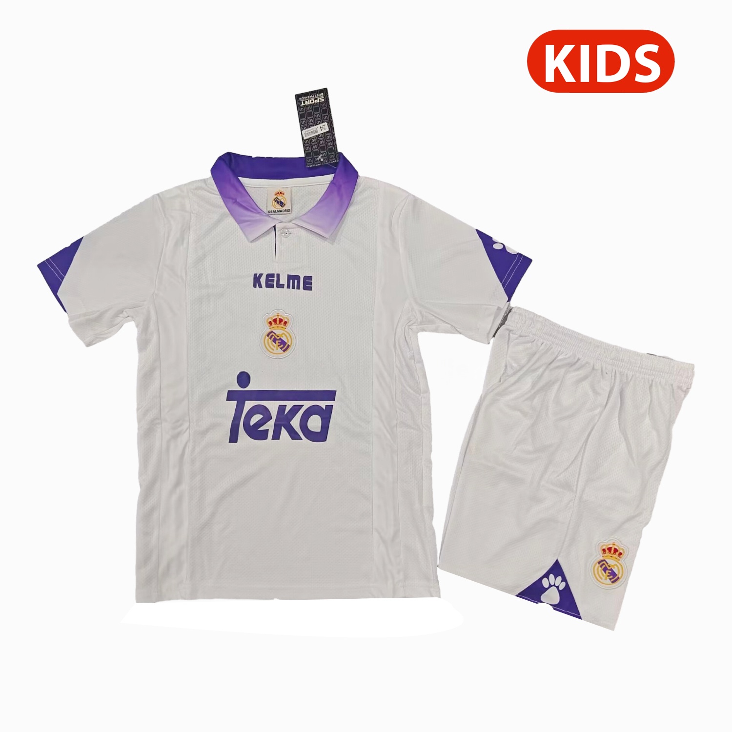 Retro Real Madrid 1997-98 Home Kids Kit - ManixJersey