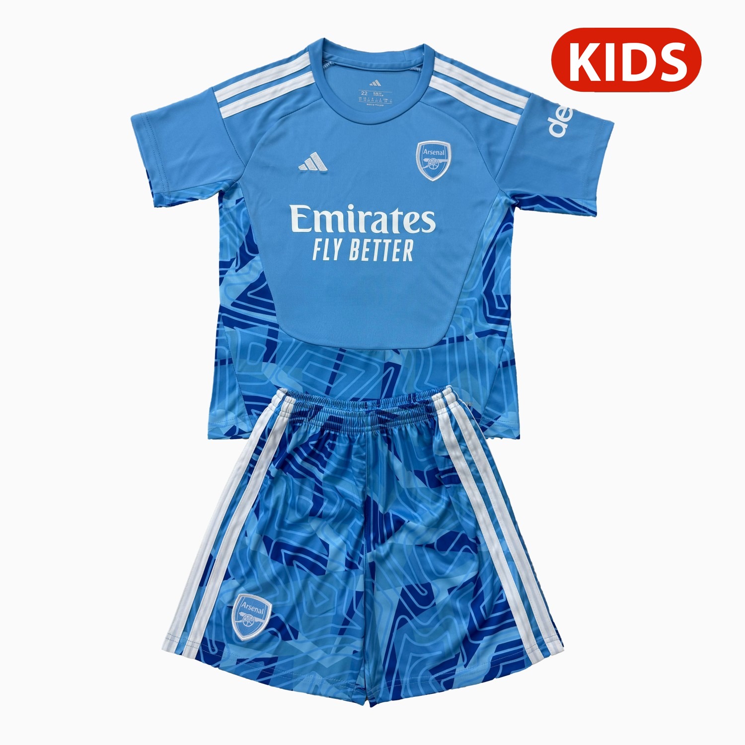 Arsenal 26-27 Sky Blue Goalkeeper Kids Kit - ManixJersey