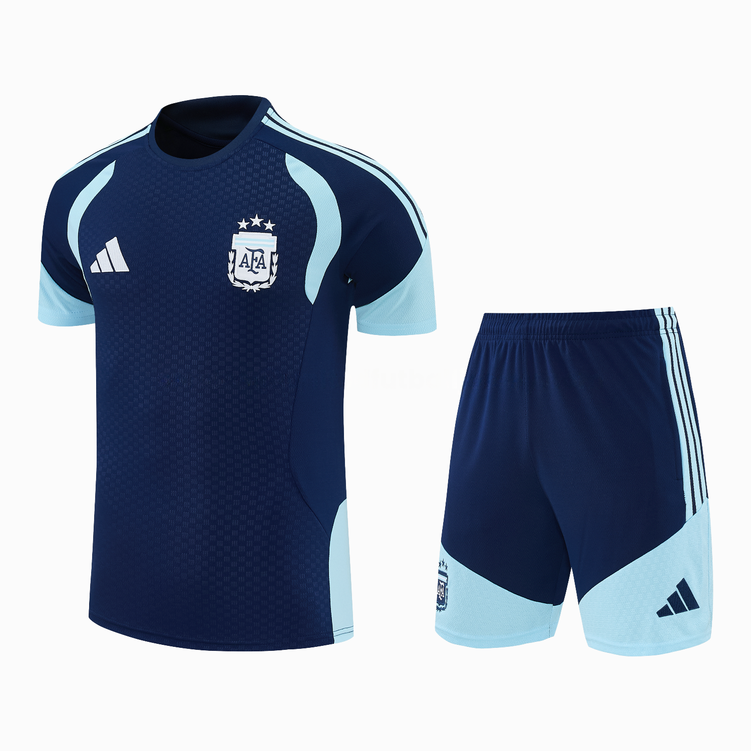 Argentina 2026 Short-Sleeve Training Set - Dark Blue Top and Shorts - ManixJersey