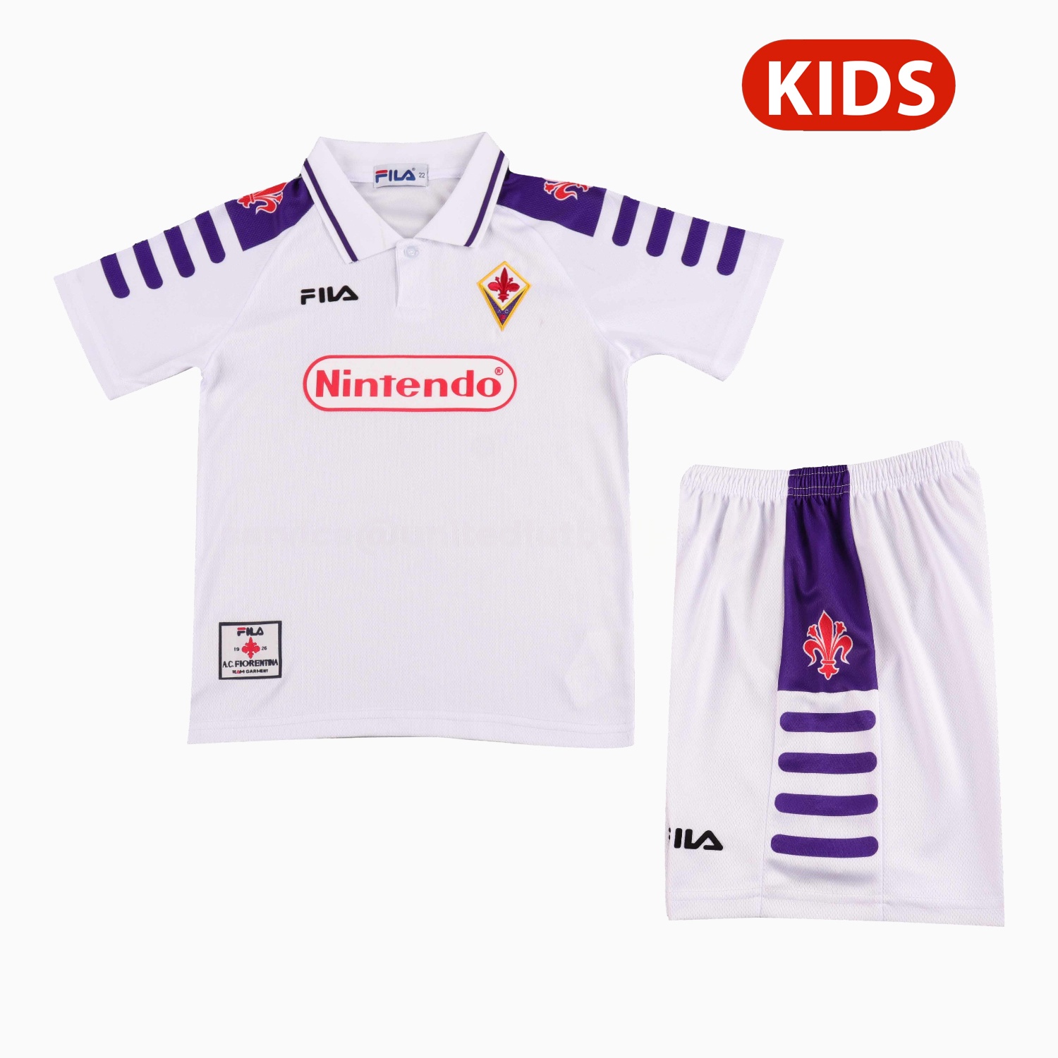 Retro Fiorentina 1998-99 Away Kids Kit - ManixJersey