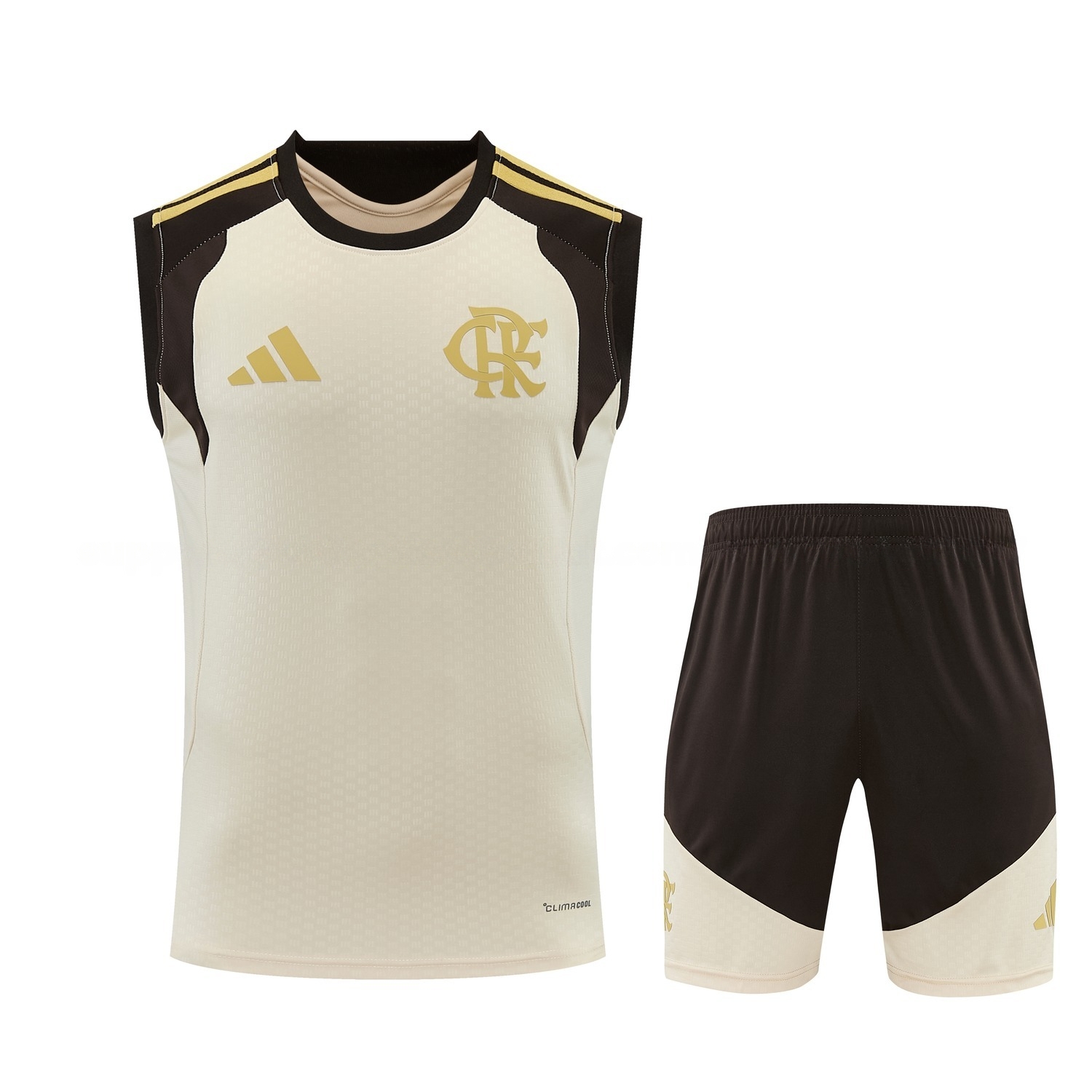 Flamengo 26-27 Vest Training Set - Beige Vest and Brown Shorts - ManixJersey