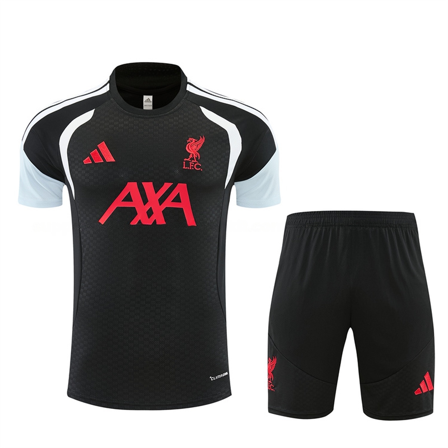 Liver.pool 26-27 Short-Sleeve Training Set - Black Top & Black Shorts - ManixJersey