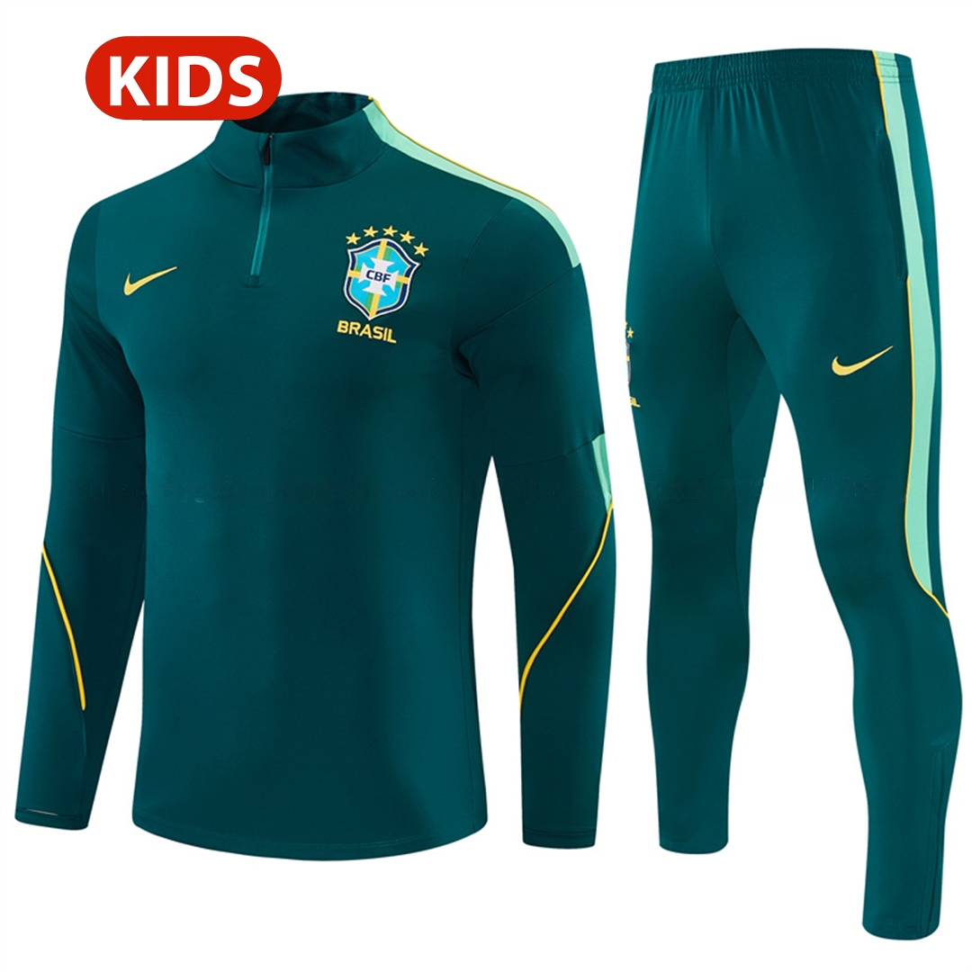 Brazil 2026 Kids Long Sleeves Training Set - Colors Top & Colors Pants - ManixJersey