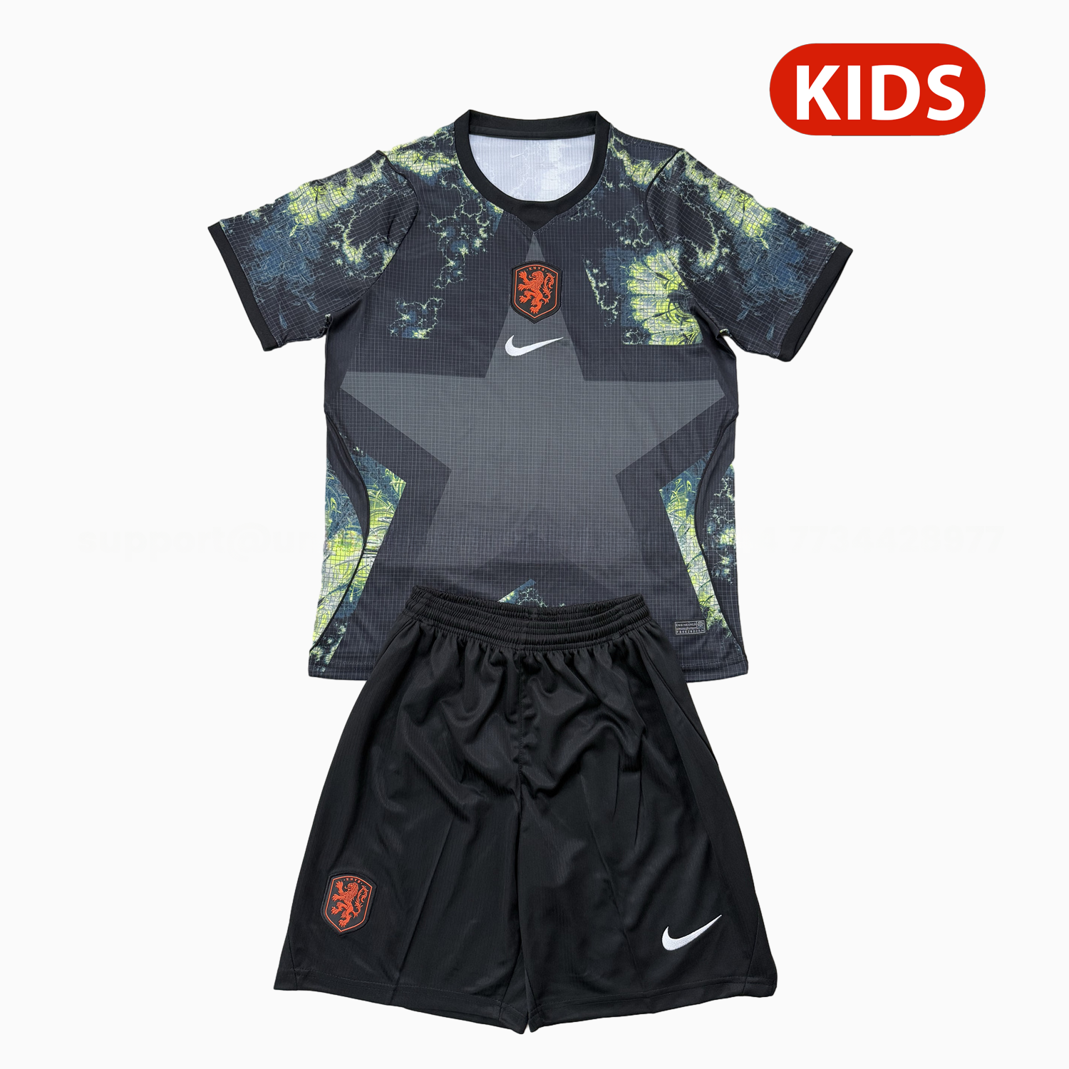 Netherlands 2026 Black Goalkeeper Kids Kit - ManixJersey