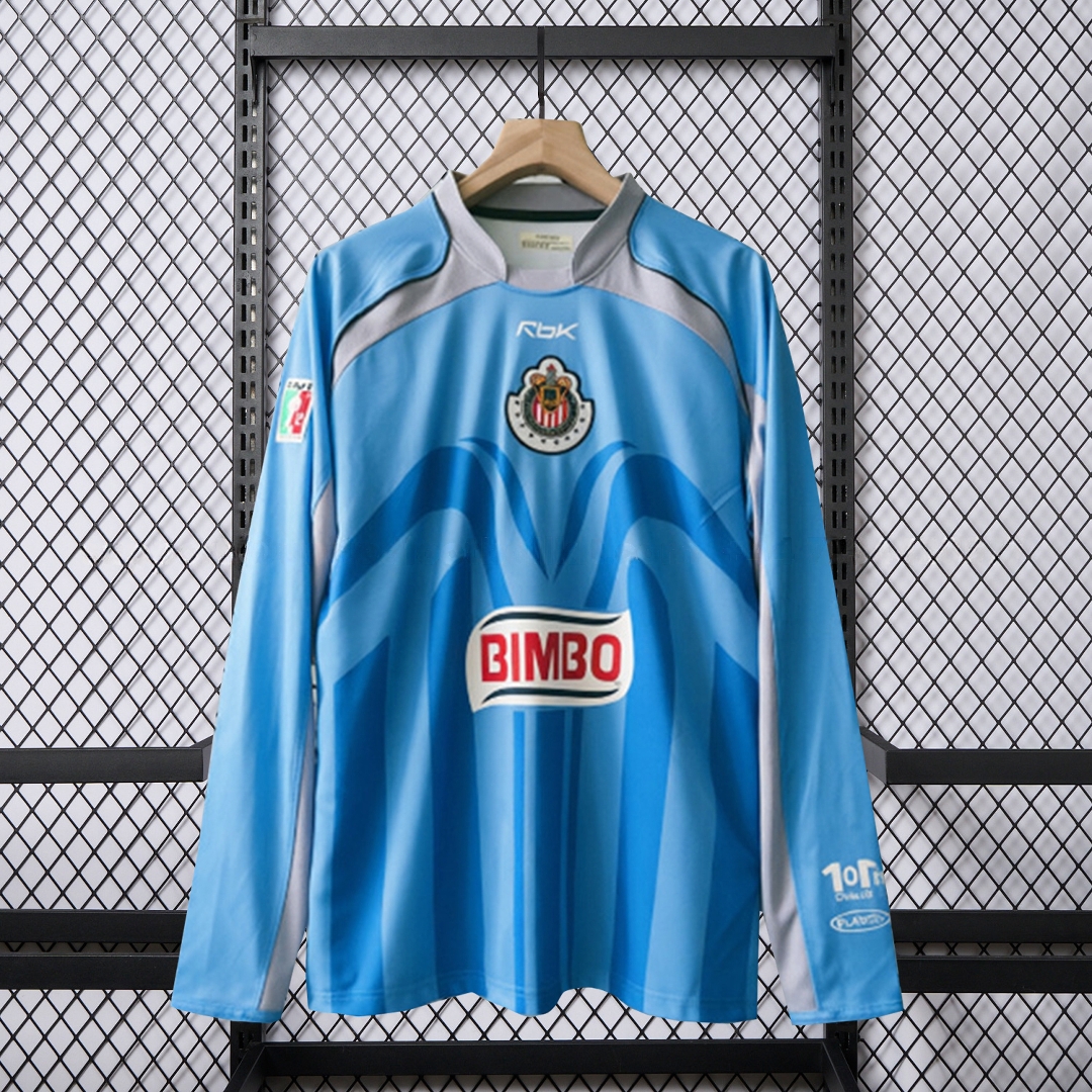 Retro Chivas de Guadalajara 2006-07 Blue Goalkeeper Long Sleeves Jersey - ManixJersey