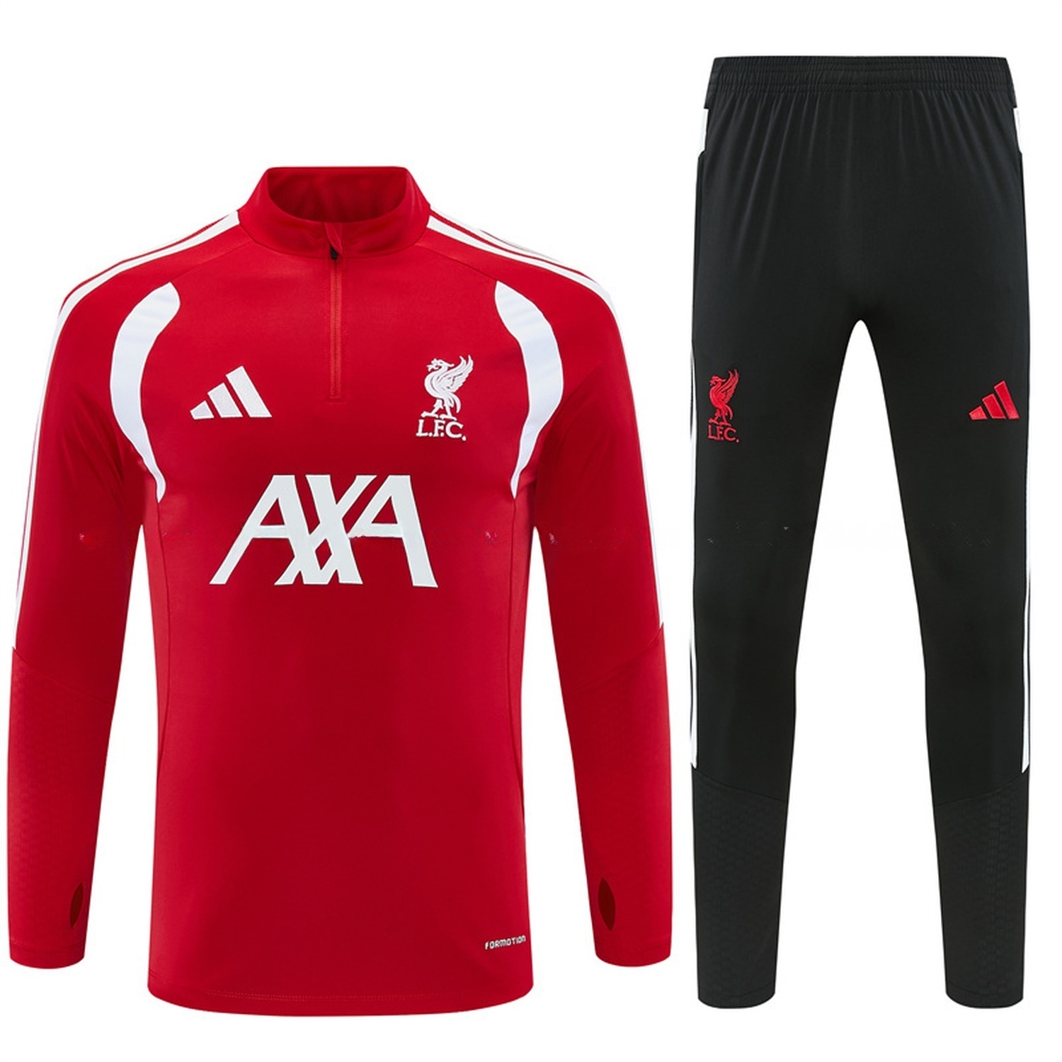 Liver.pool 26-27 Long Sleeve Training Set - Red Top & Black Pants - ManixJersey