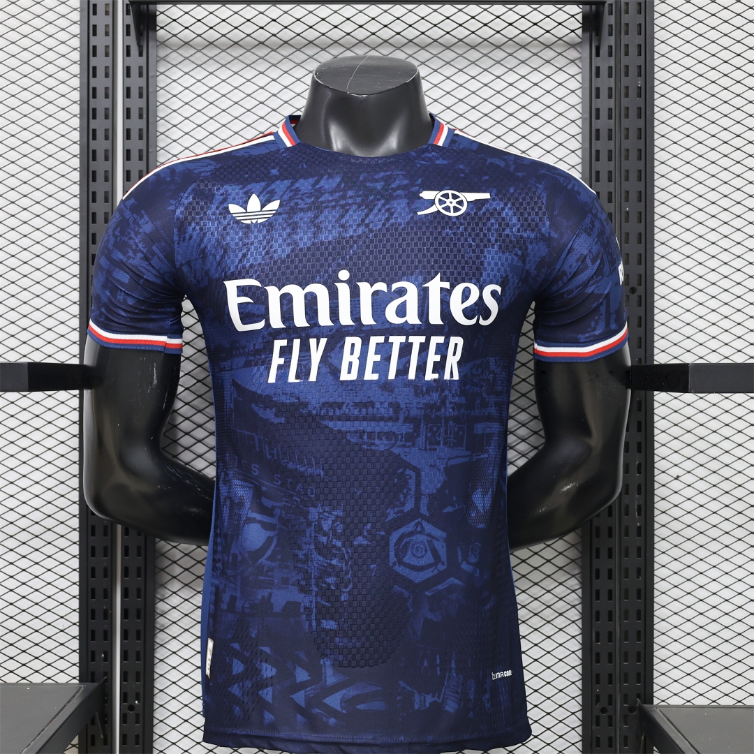 Arsenal 26-27 Dark Blue Digital Pattern Cannon Special Edition Jersey - Player Version - ManixJersey