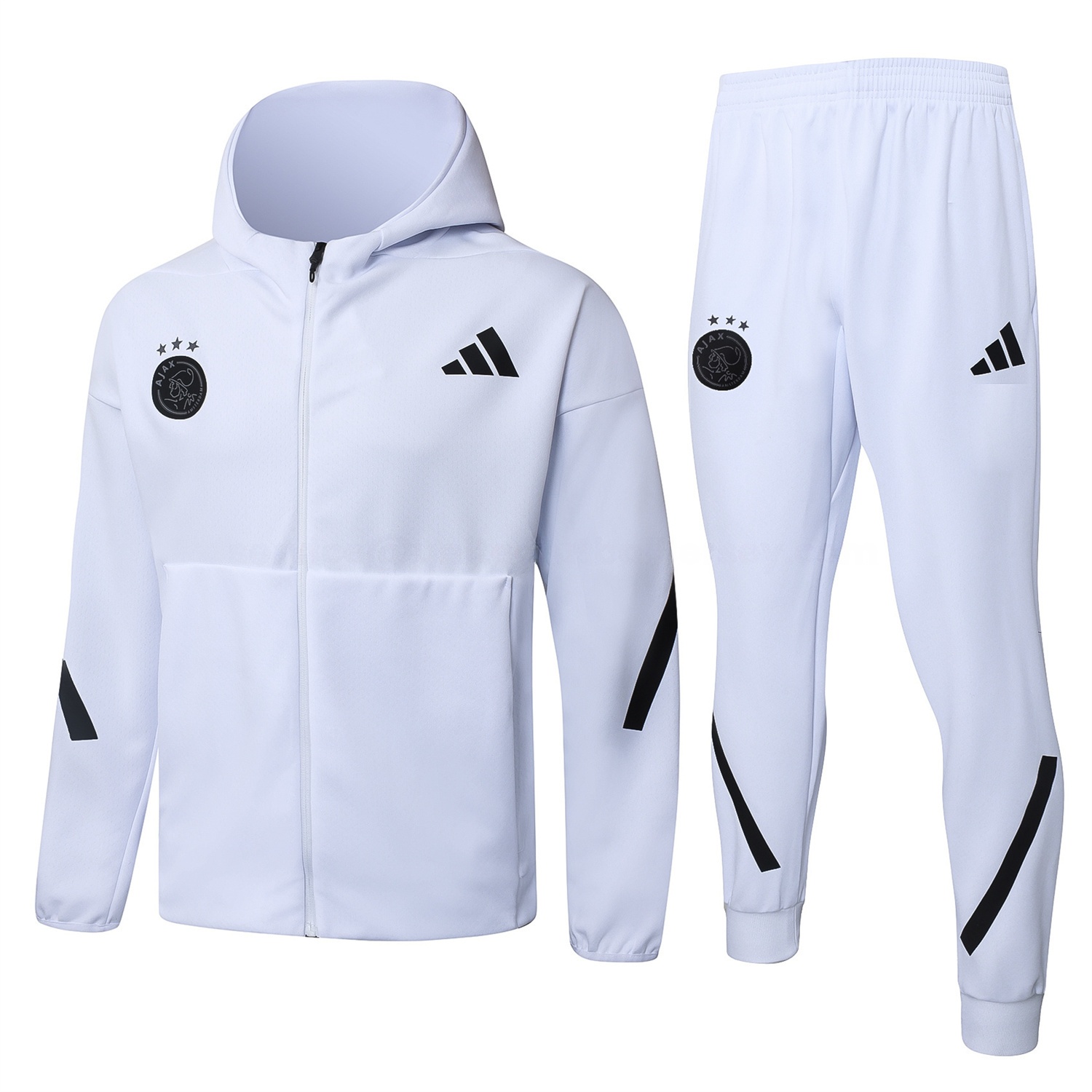 Ajax 25-26 Training Hoodie Set - White Hoodie and White Pants - ManixJersey