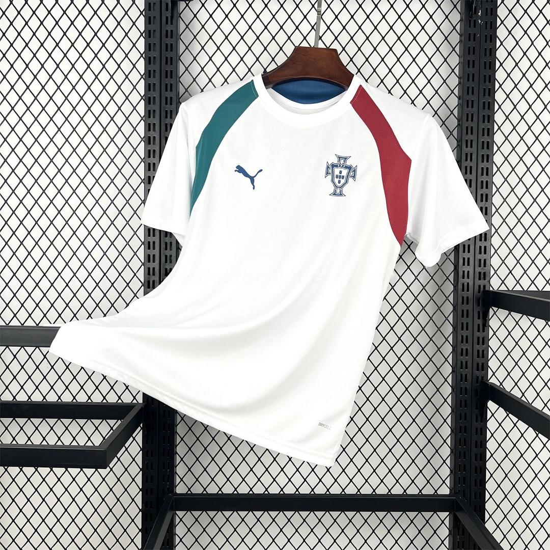 Portugal 2026 Pre-Match White With Red And Green Jersey - Fans Version - ManixJersey