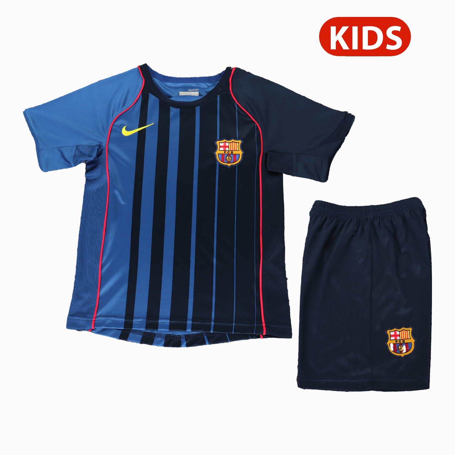 Retro Barcelona 2004-05 Away Kids Kit - ManixJersey