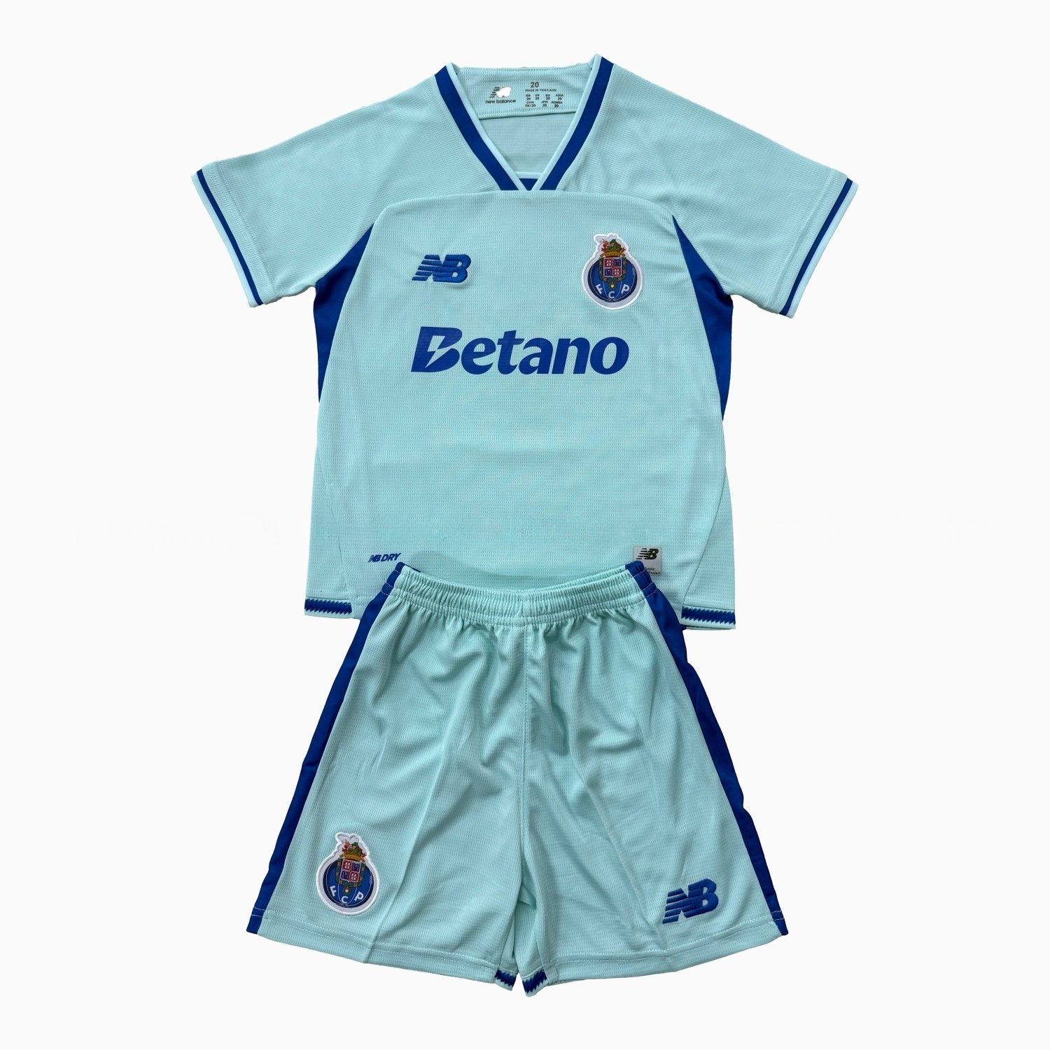 Porto 26-27 Third Light Blue Men's Adult Jersey Set - Fans Version - ManixJersey