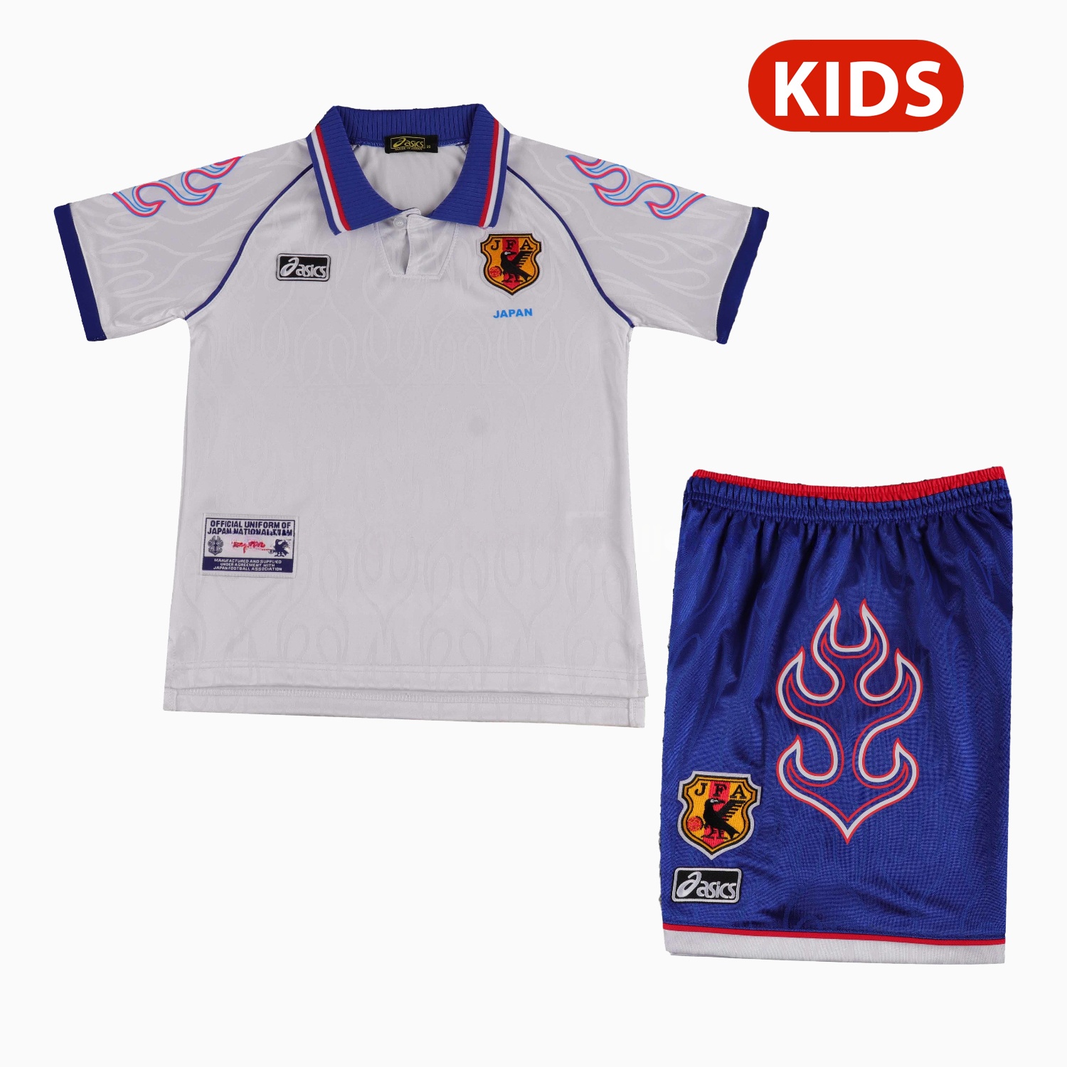 Retro Japan 1998 Away White Kids Kit - ManixJersey