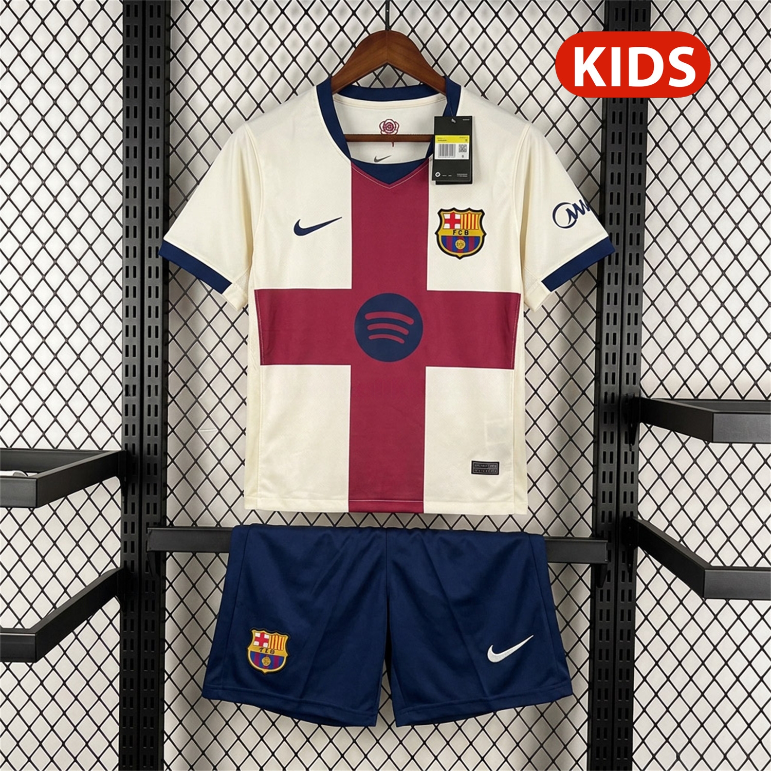 Barcelona 26-27 Fourth Kids Kit - Fans Version - ManixJersey
