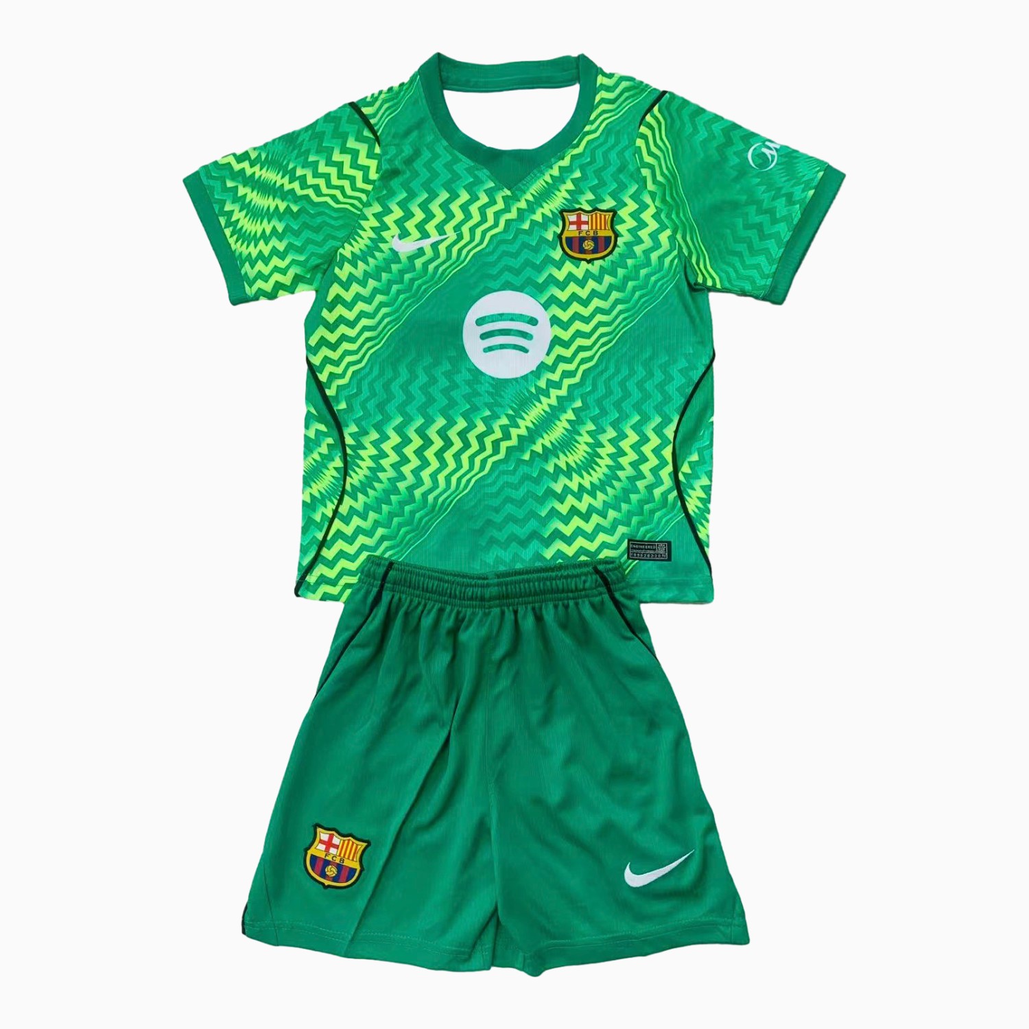 Barcelona 26-27 Green Goalkeeper Men's Adult Jersey Set - Fans Version - ManixJersey
