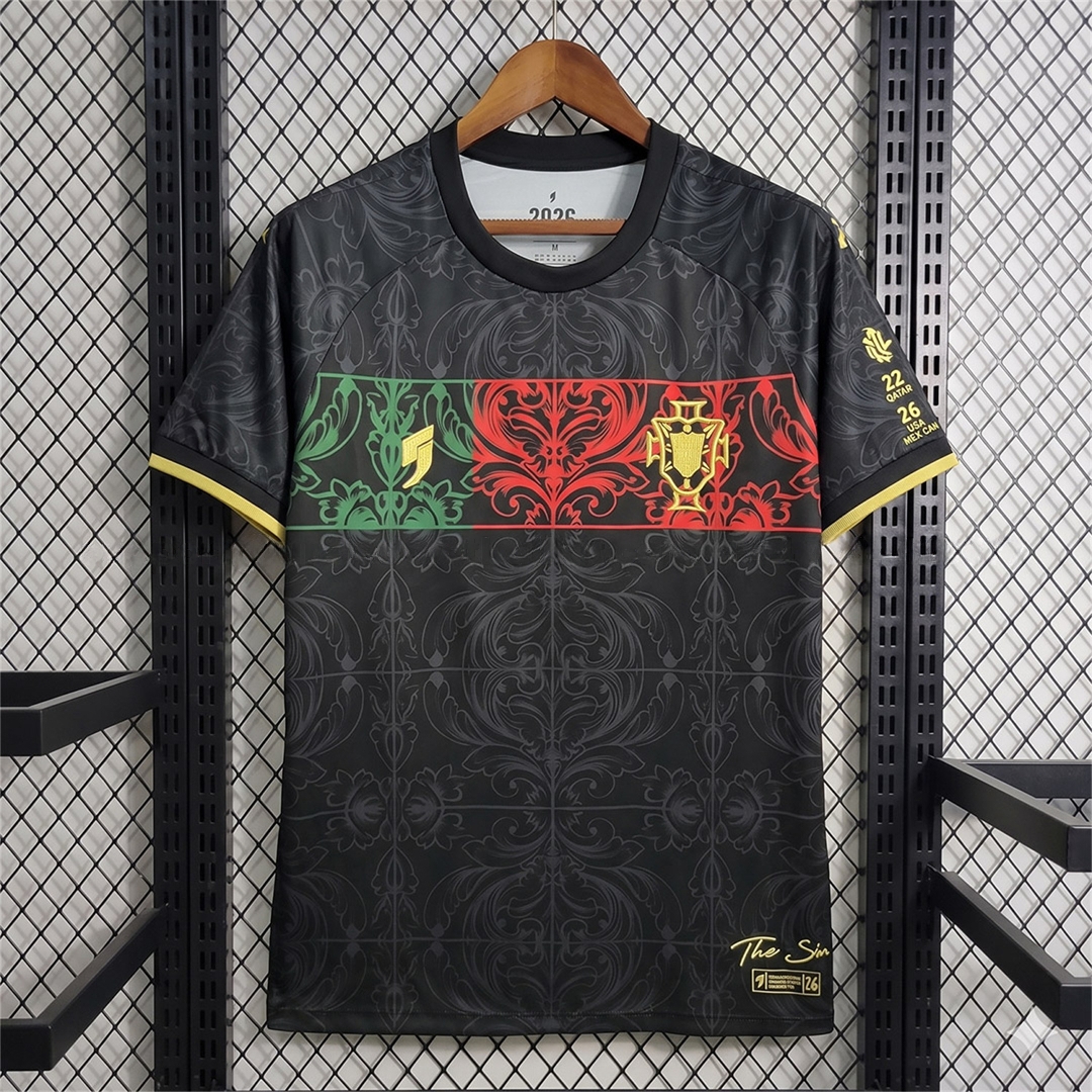 Portugal 2026 Black And Yellow Logo Special Jersey - Fans Version - ManixJersey