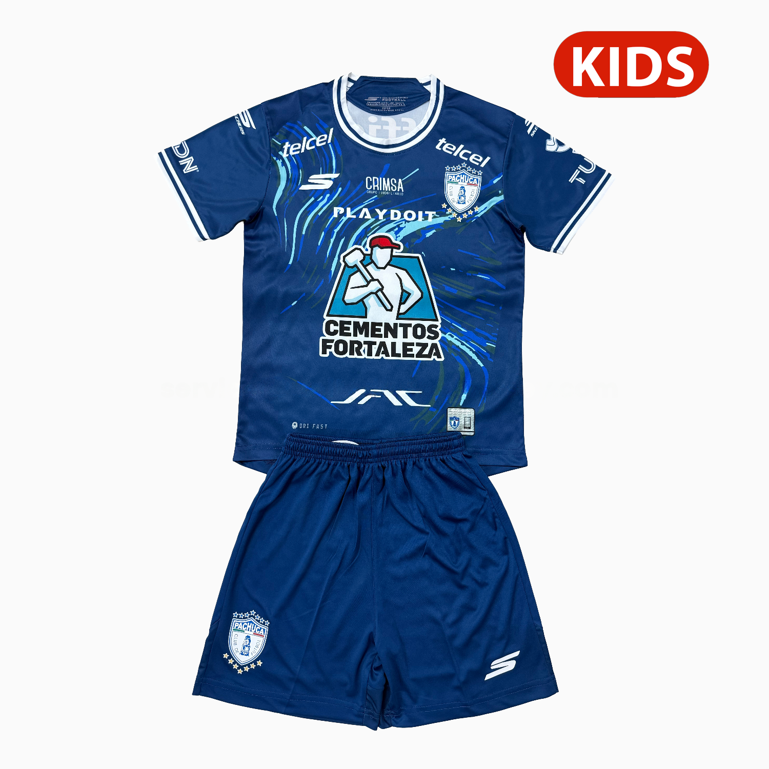 Pachuca 25-26 Away Blue Kids Kit - ManixJersey