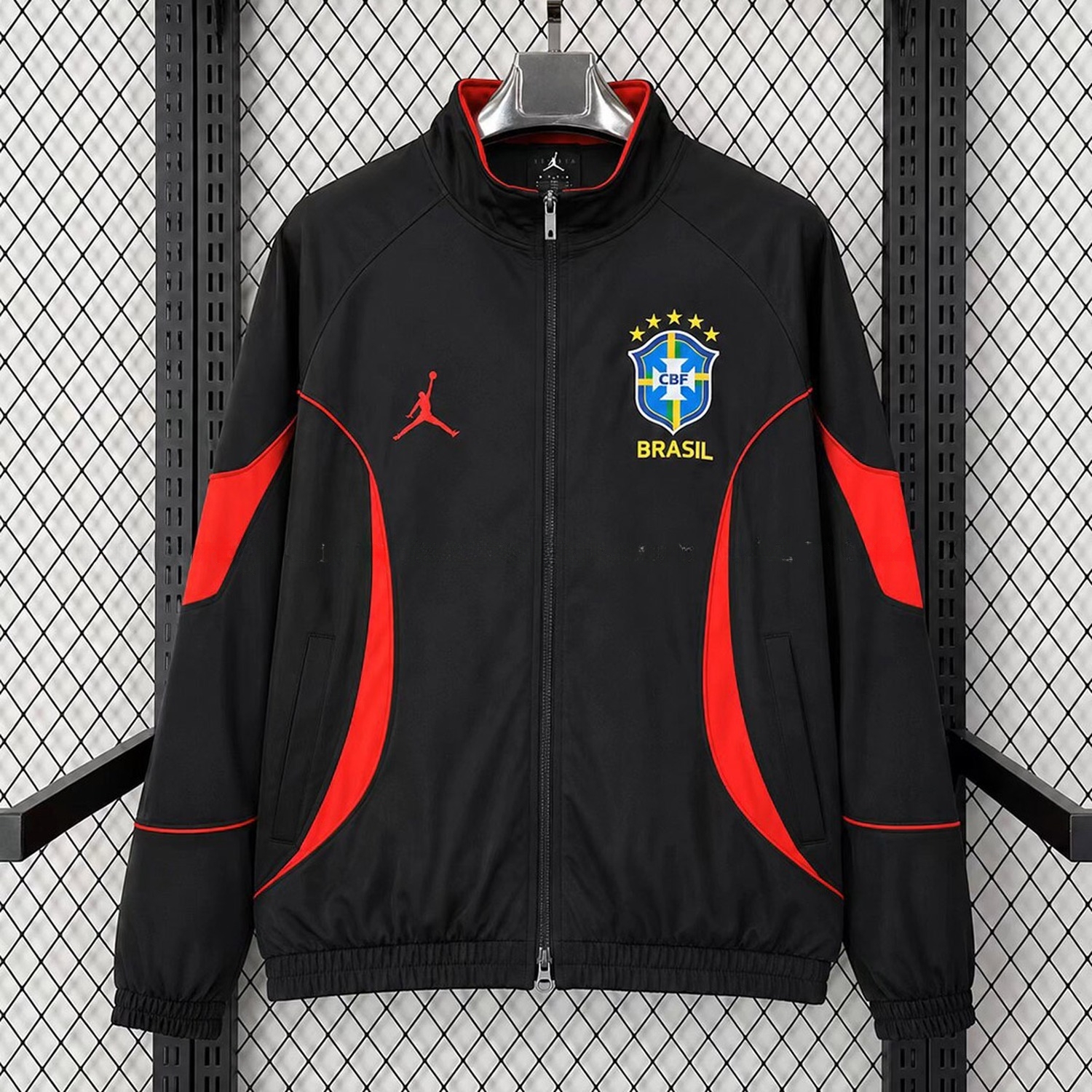 Brazil 2026 Black Red Anthem Windbreaker - ManixJersey