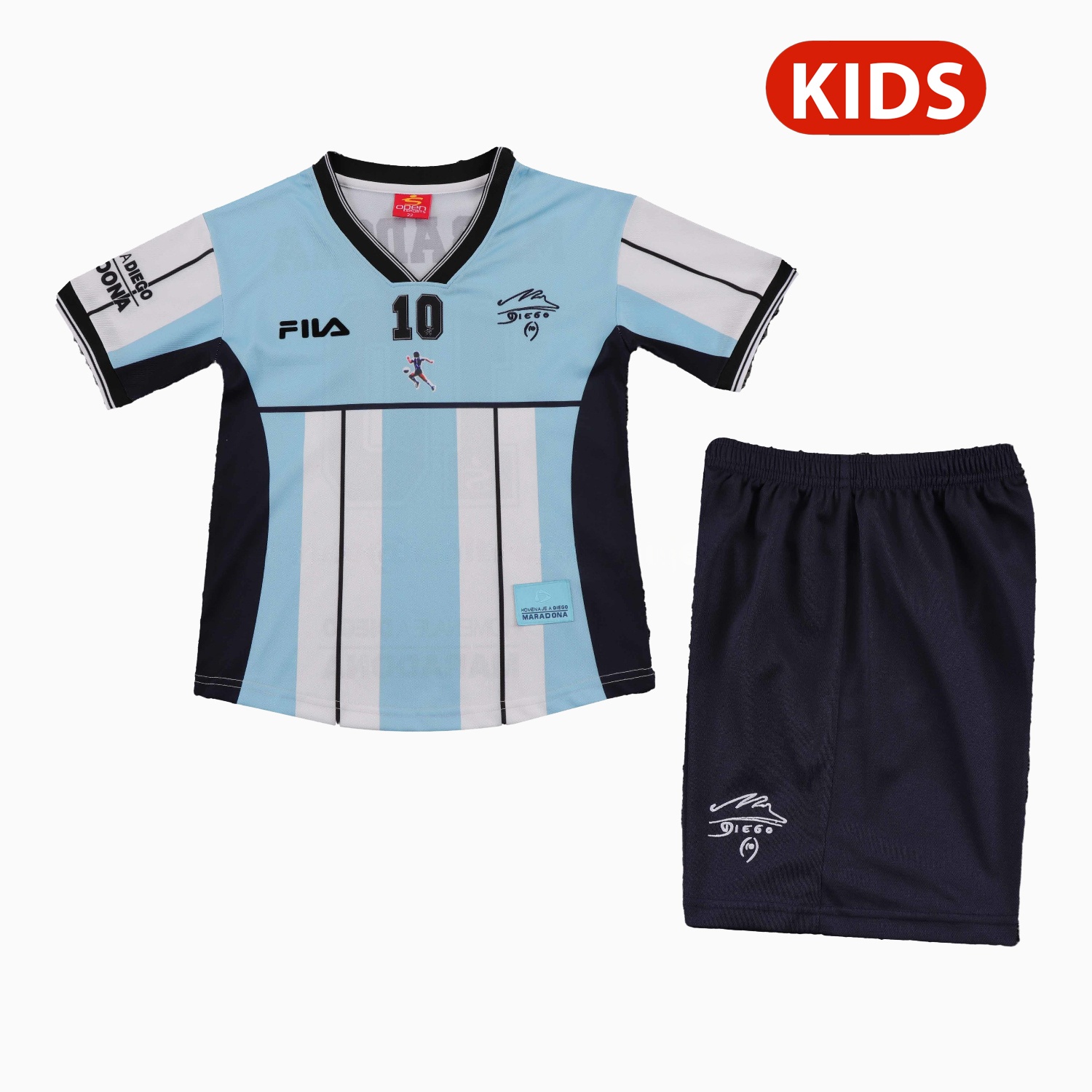 Retro Argentina 2001 Maradona Special Kids Kit - ManixJersey