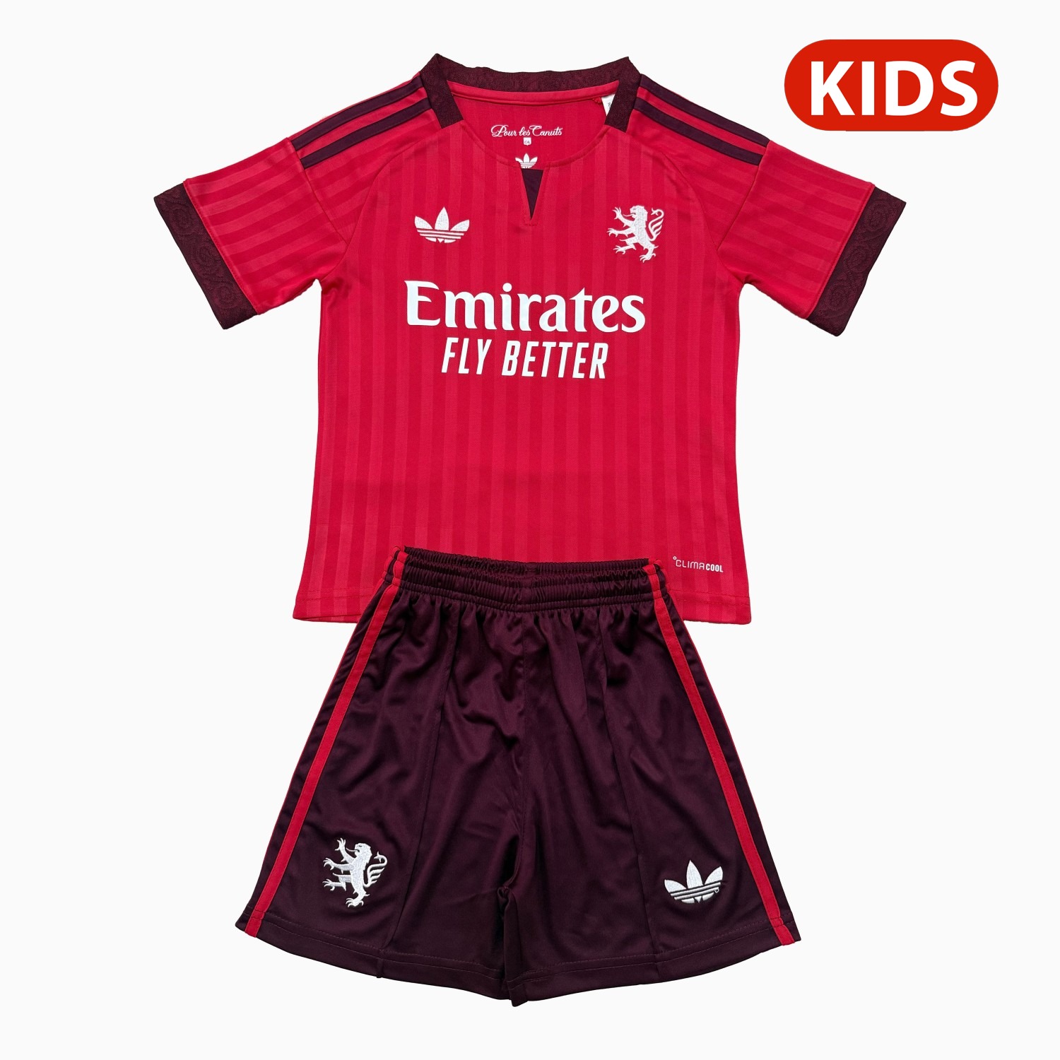 Lyon 26-27 Away Red Kids Kit - ManixJersey
